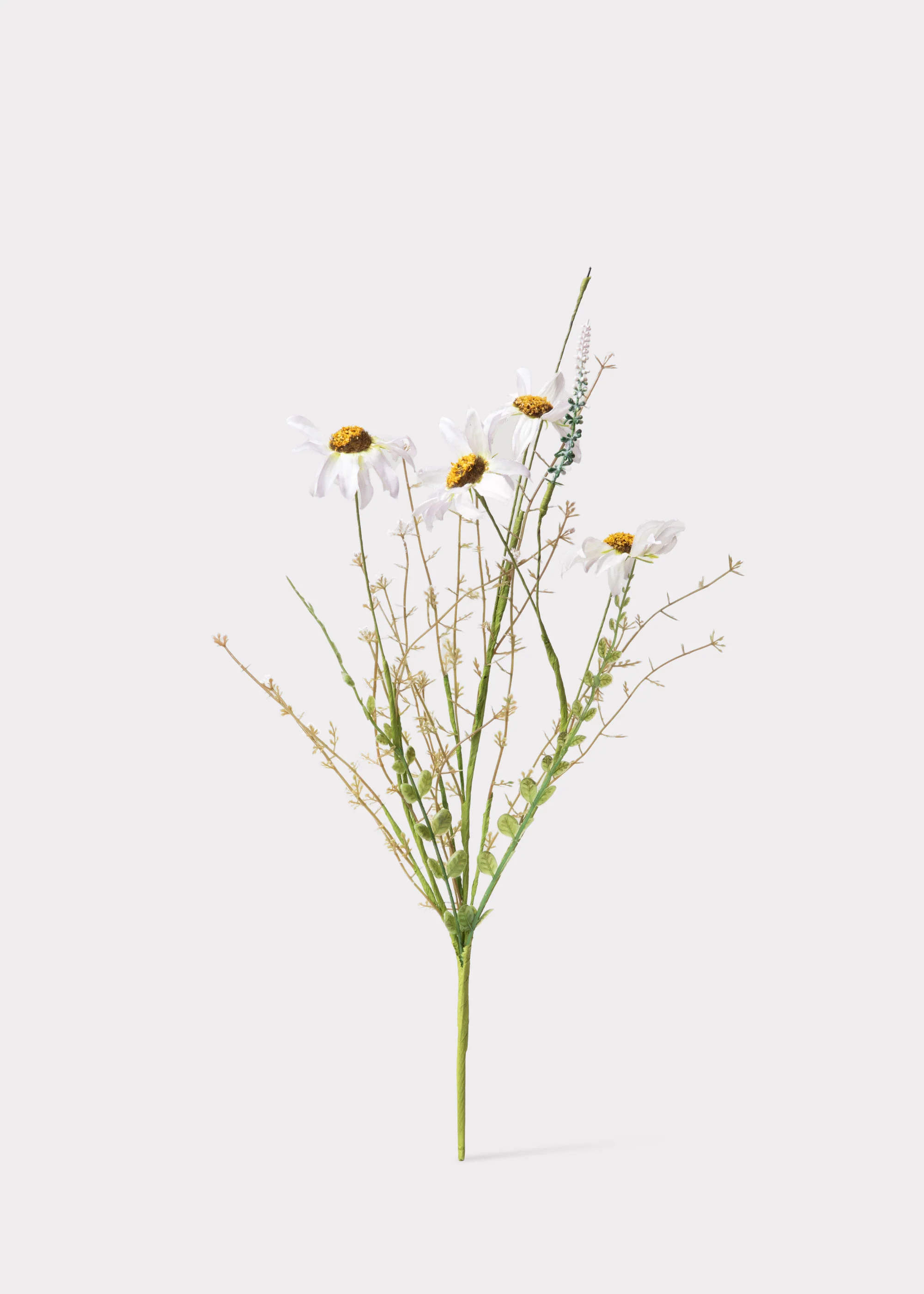 Fake Wildflower Daisy Spray in Pale Lavender - 22.5" - Image 6