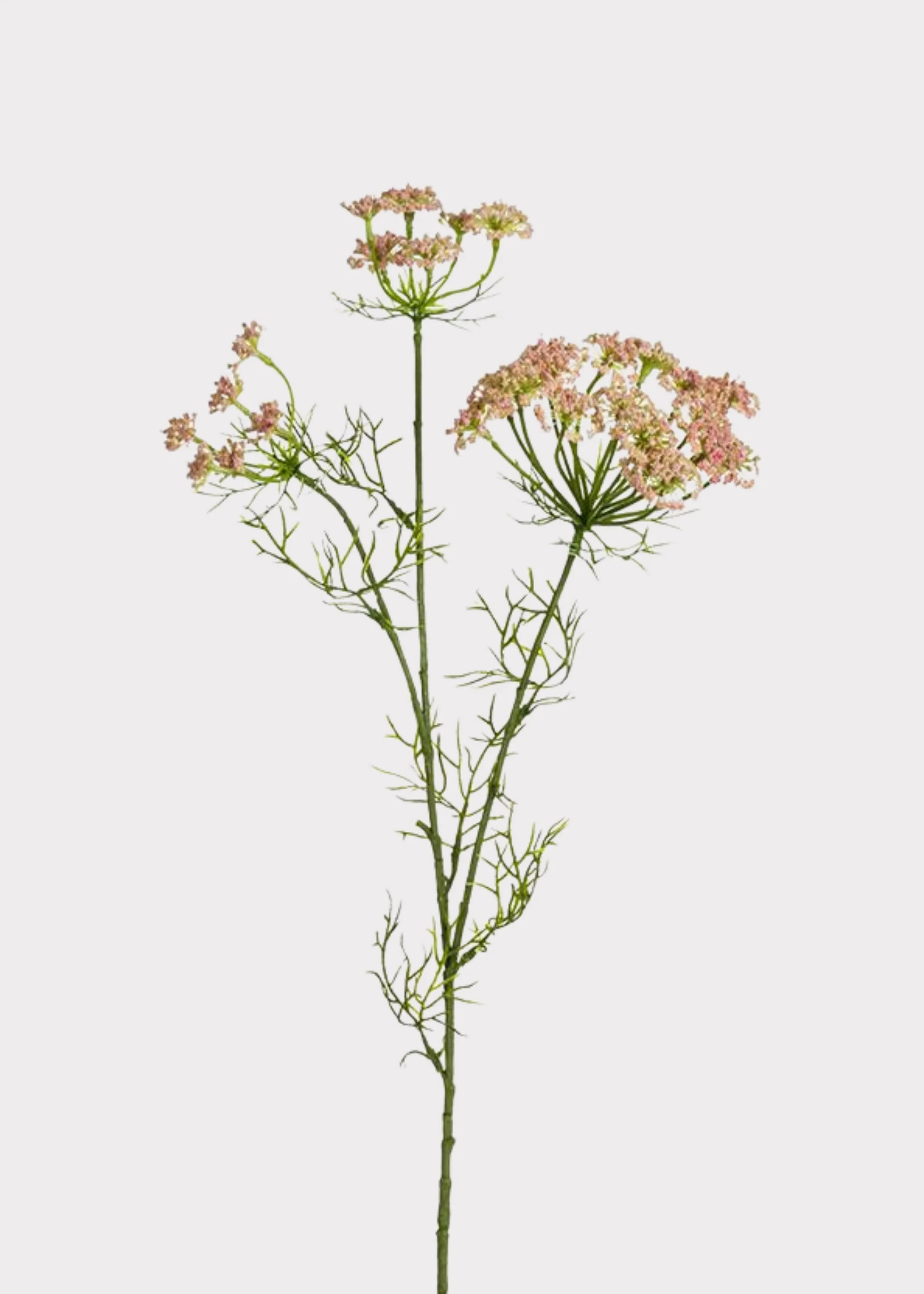 Fake Wildflowers Dill Branch in Pink - 35"