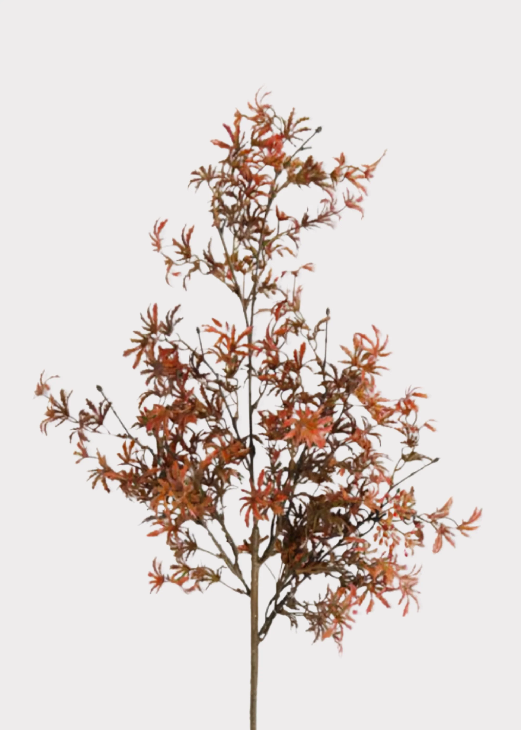 Fall Orange Red Artificial Japanese Maple Leaf Branch - 30"