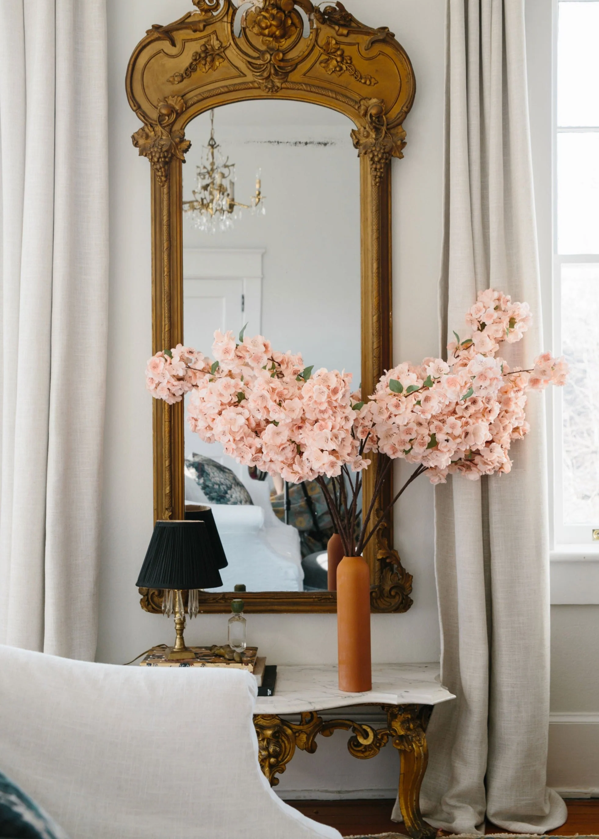 Faux Cherry Blossom in Pink - 44" - Image 4