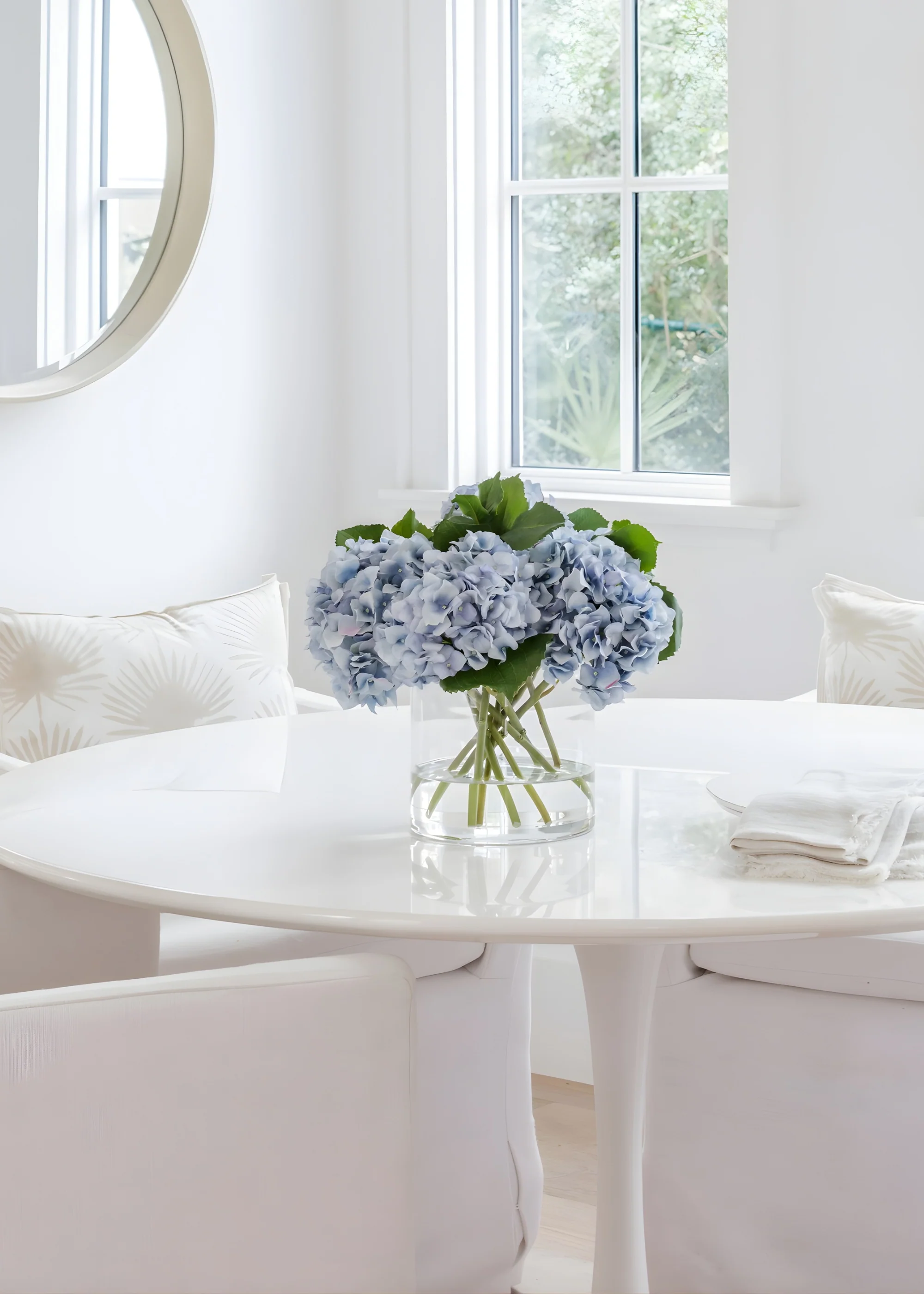 Faux Hydrangea Arrangement - 12" - Image 2