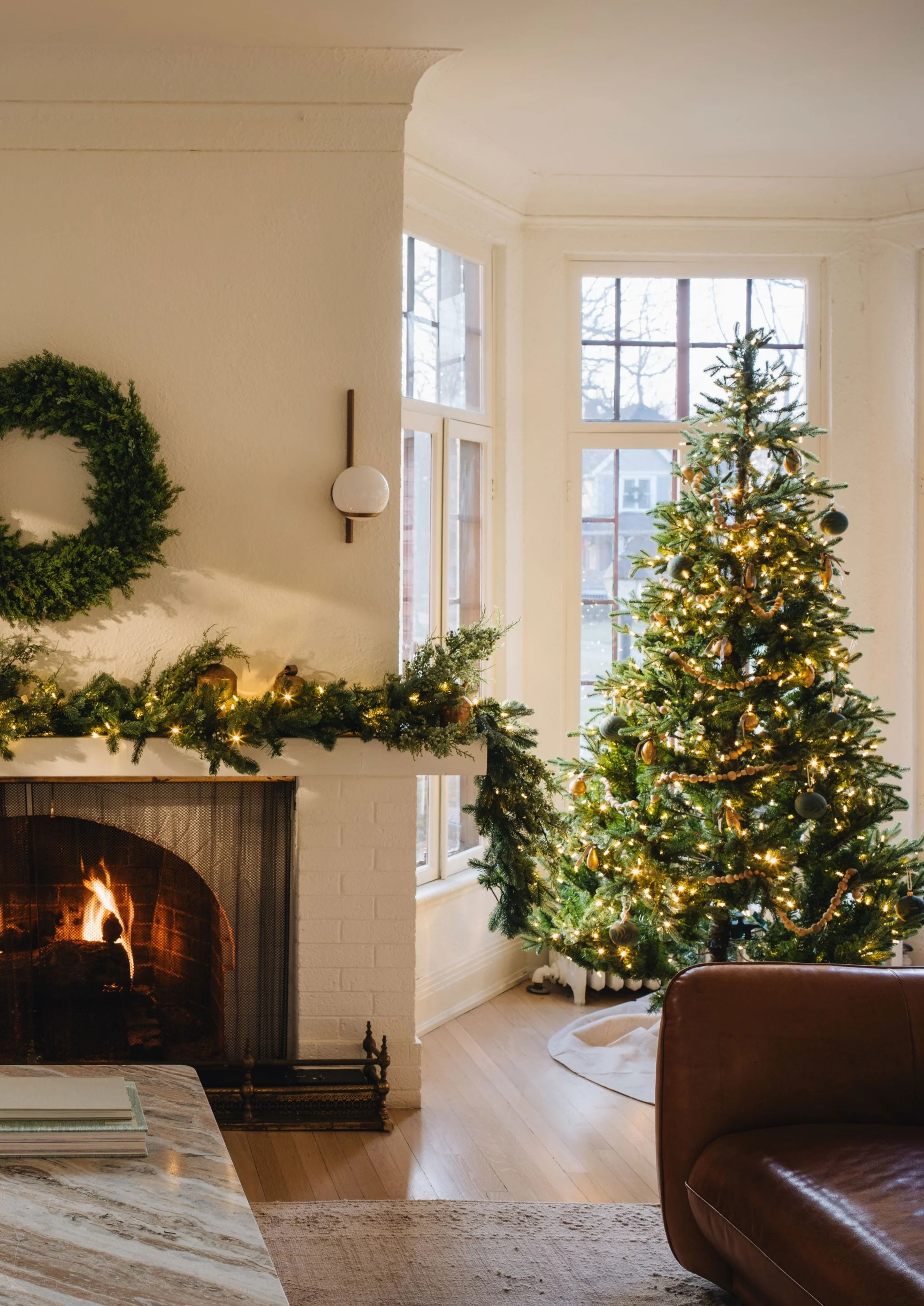 Faux Noble Fir Pre-Lit LED Christmas Tree with White Lights 7.5' - Image 3