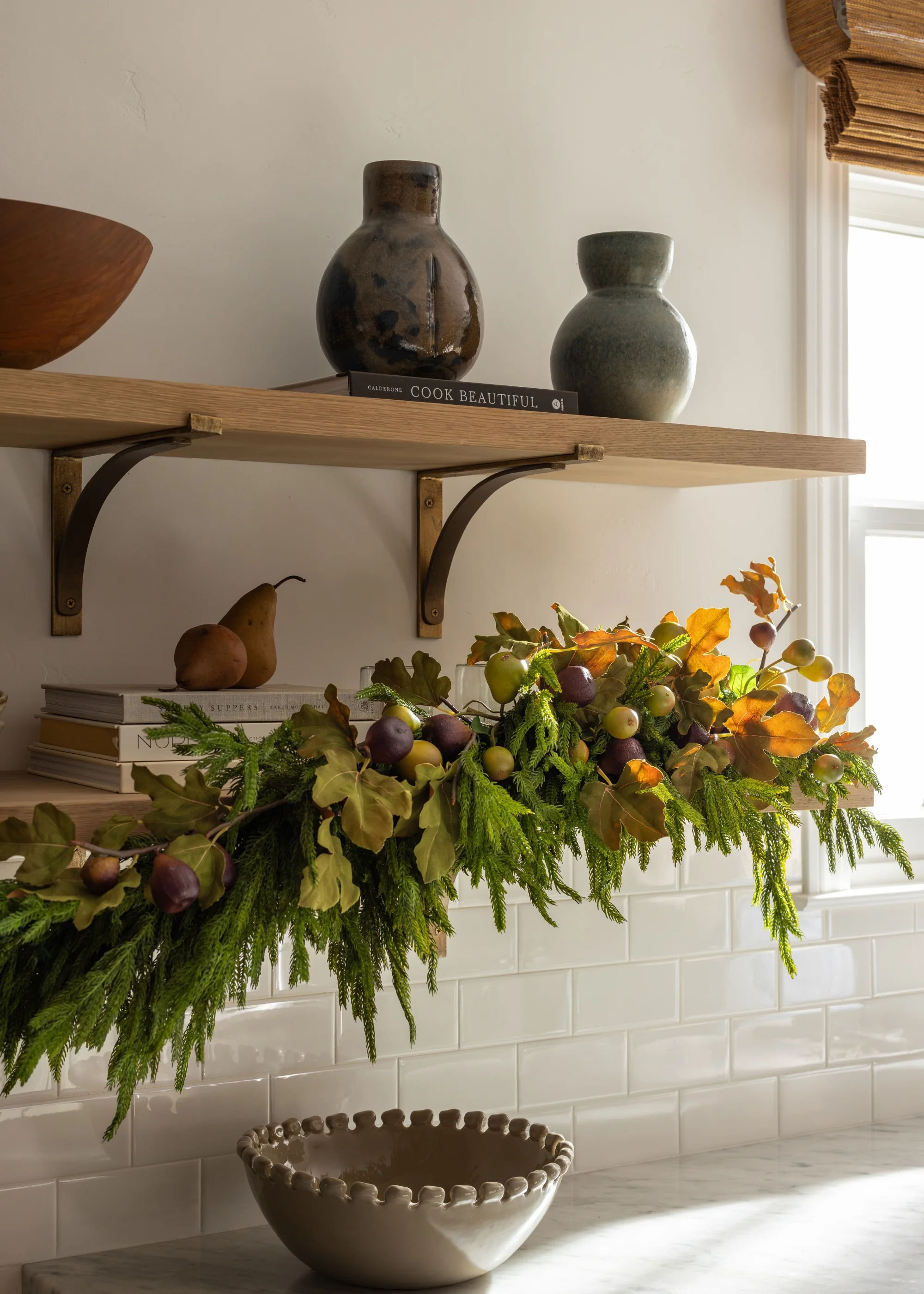 Faux Pear Fruit Branch - 39" - Image 3