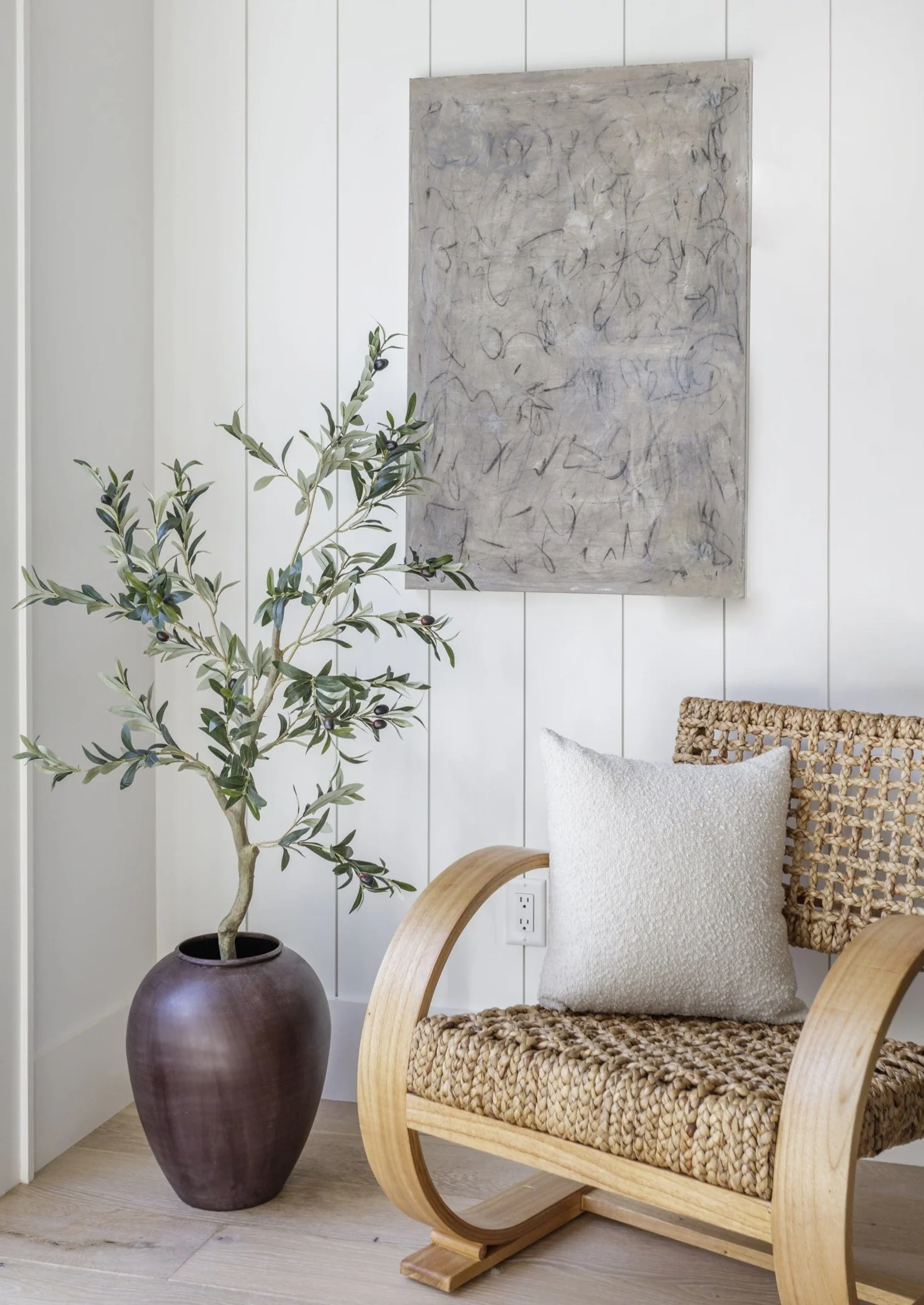 Artificial Potted Olive Tree Plant - 47.25" - Image 2