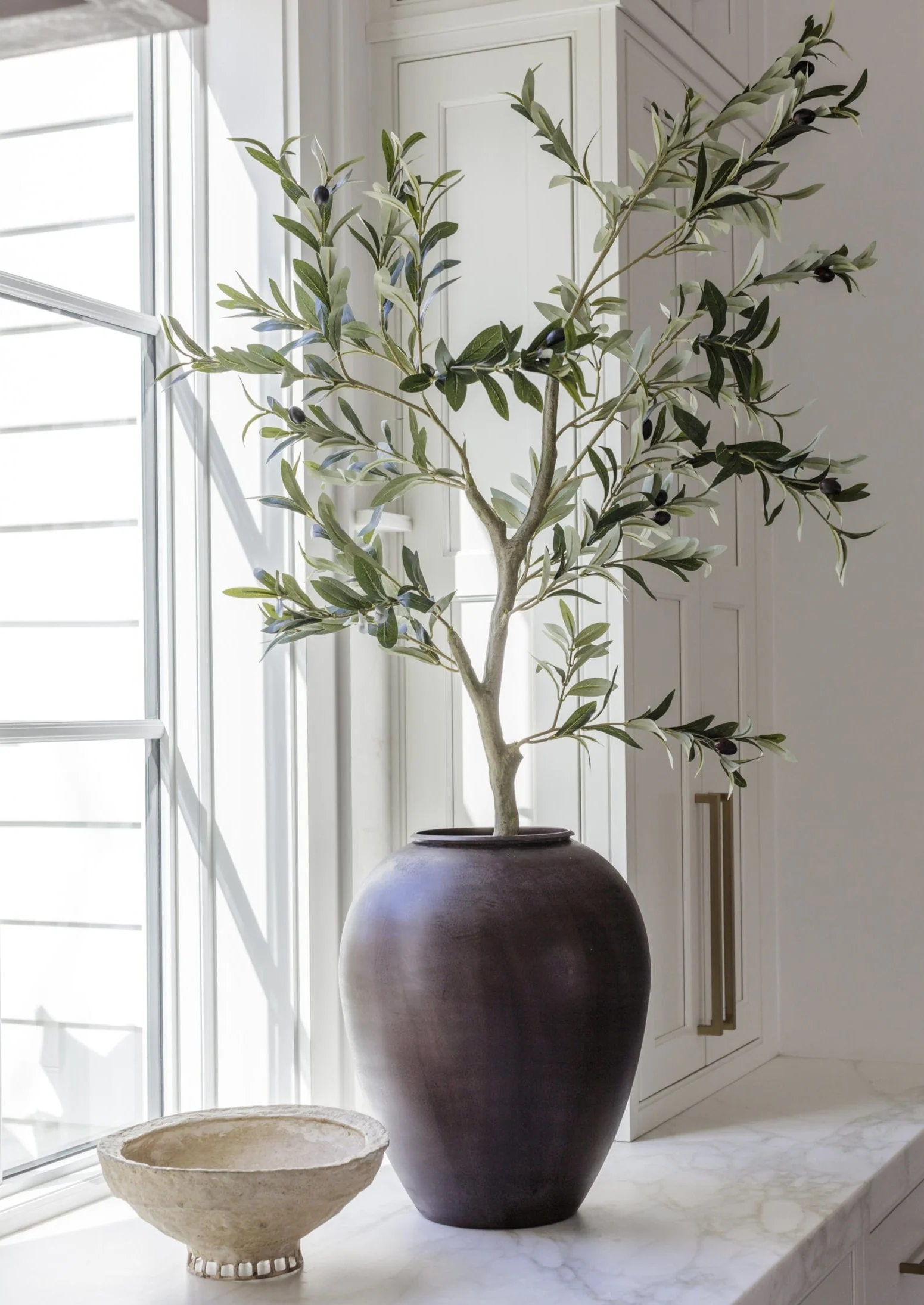 Artificial Potted Olive Tree Plant - 47.25" - Image 5