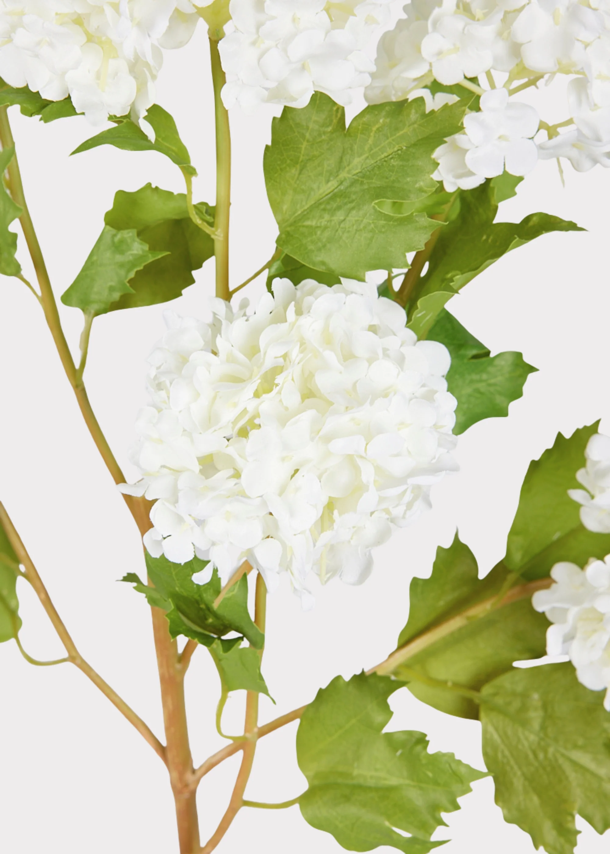 SAVE - Faux Snowball Hydrangea in Crisp White - 43.5" - Image 3