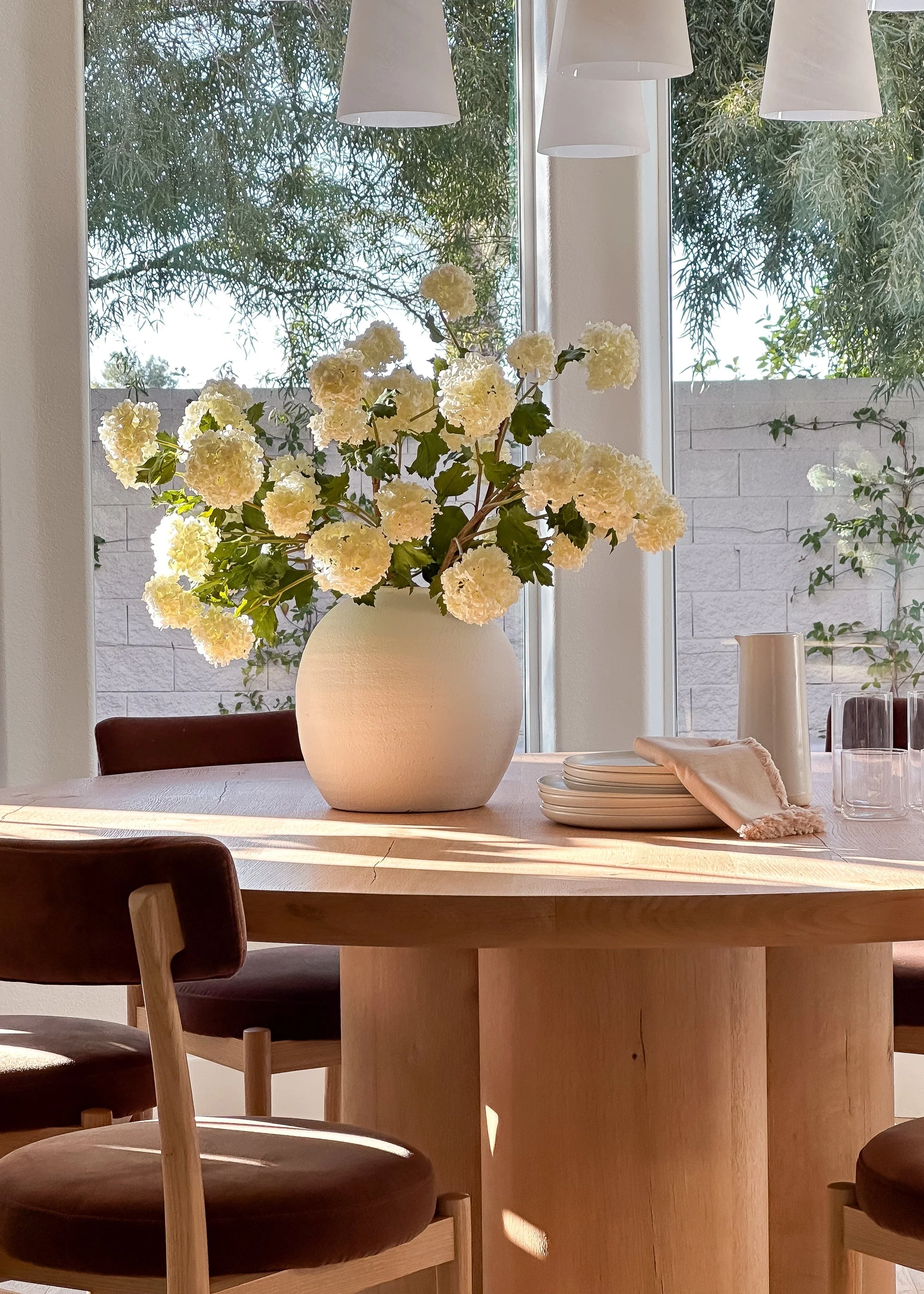 SAVE - Faux Snowball Hydrangea in Crisp White - 43.5" - Image 5