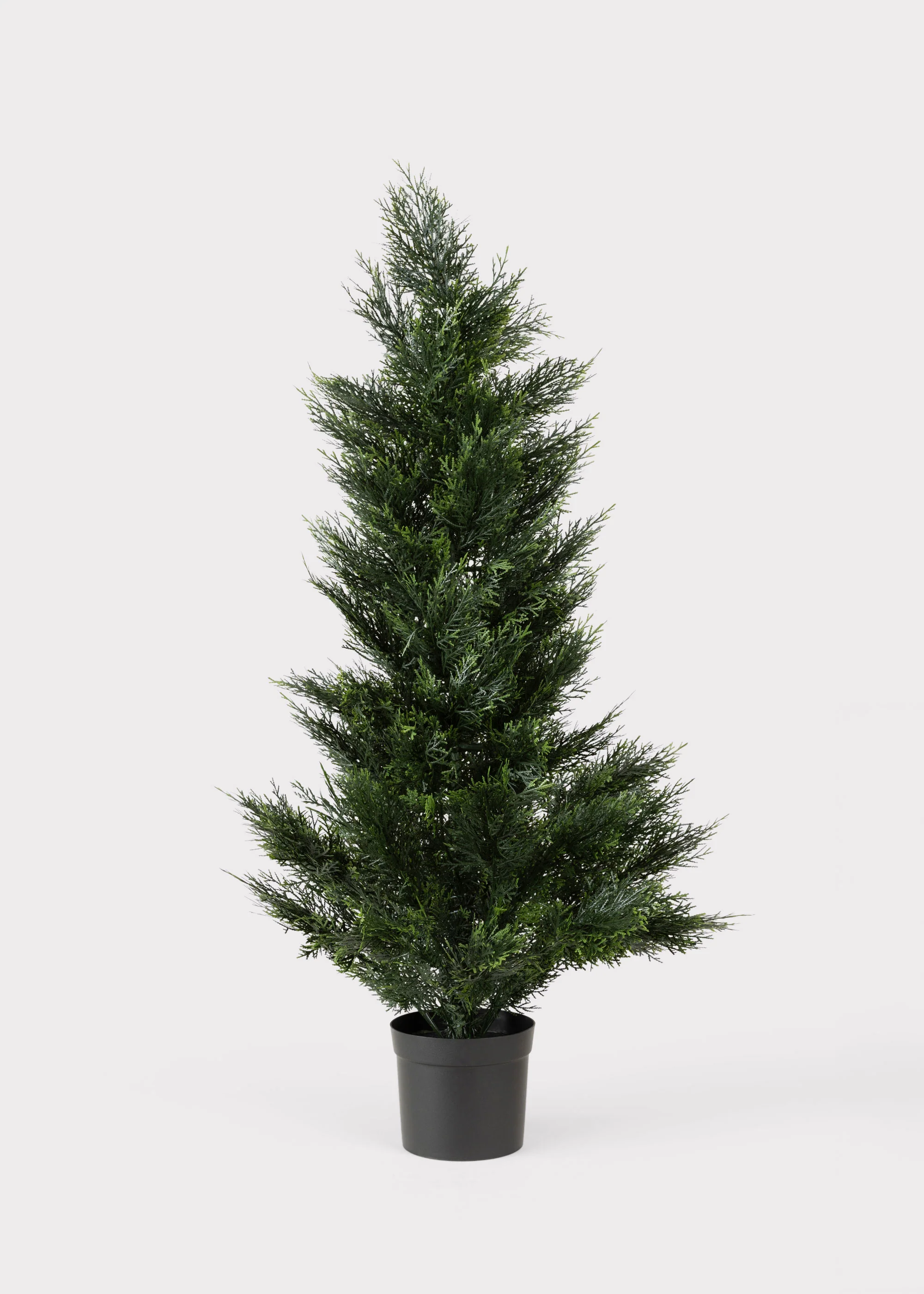 Fake UV Treated Indoor/Outdoor Cedar Topiary Tree in Pot - 48"