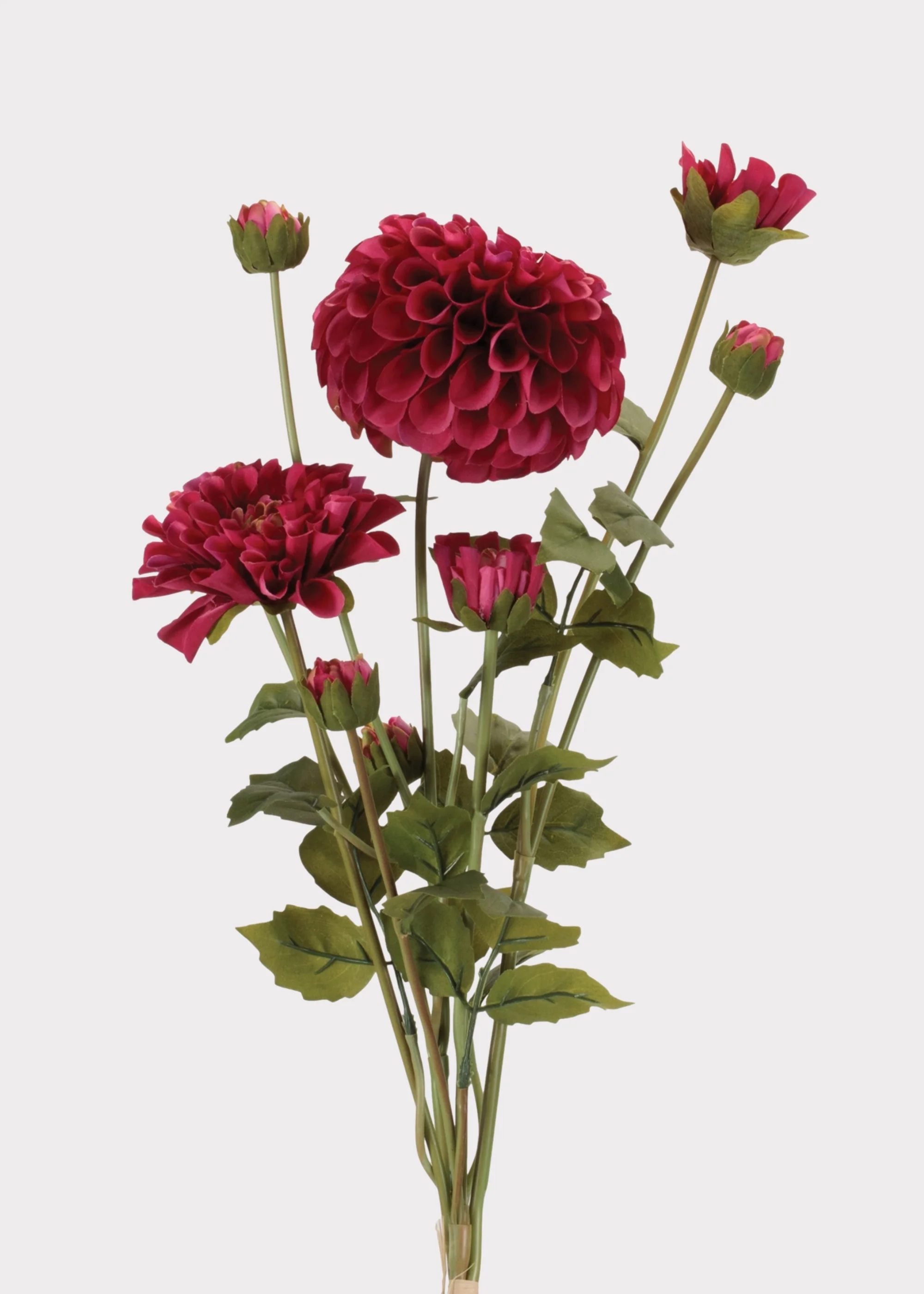 Fuchsia Artificial Zinnia Flower Bundle - 23.5"