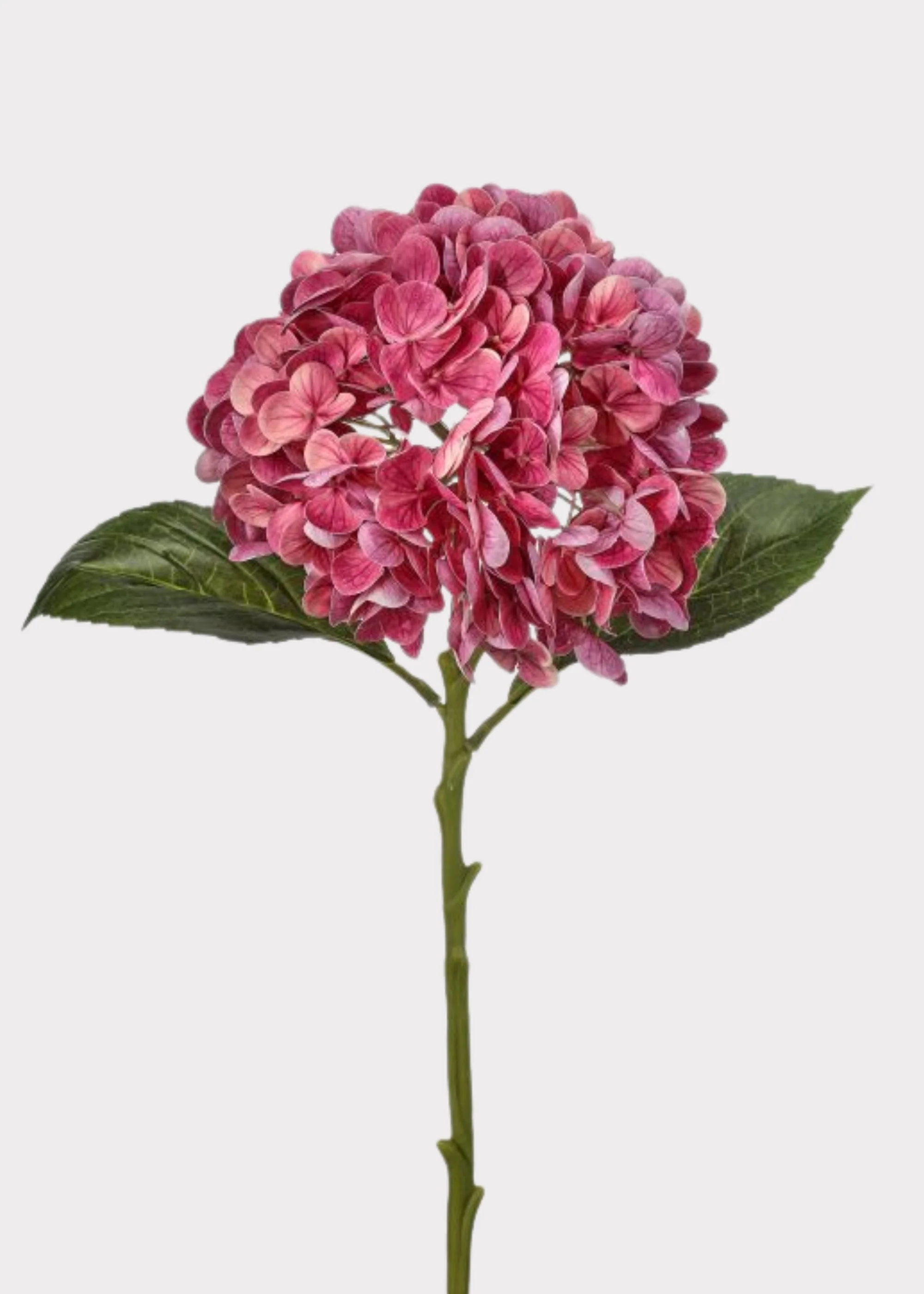 Fuchsia Pink Hydrangea Real Touch Fake Flower - 18.5"