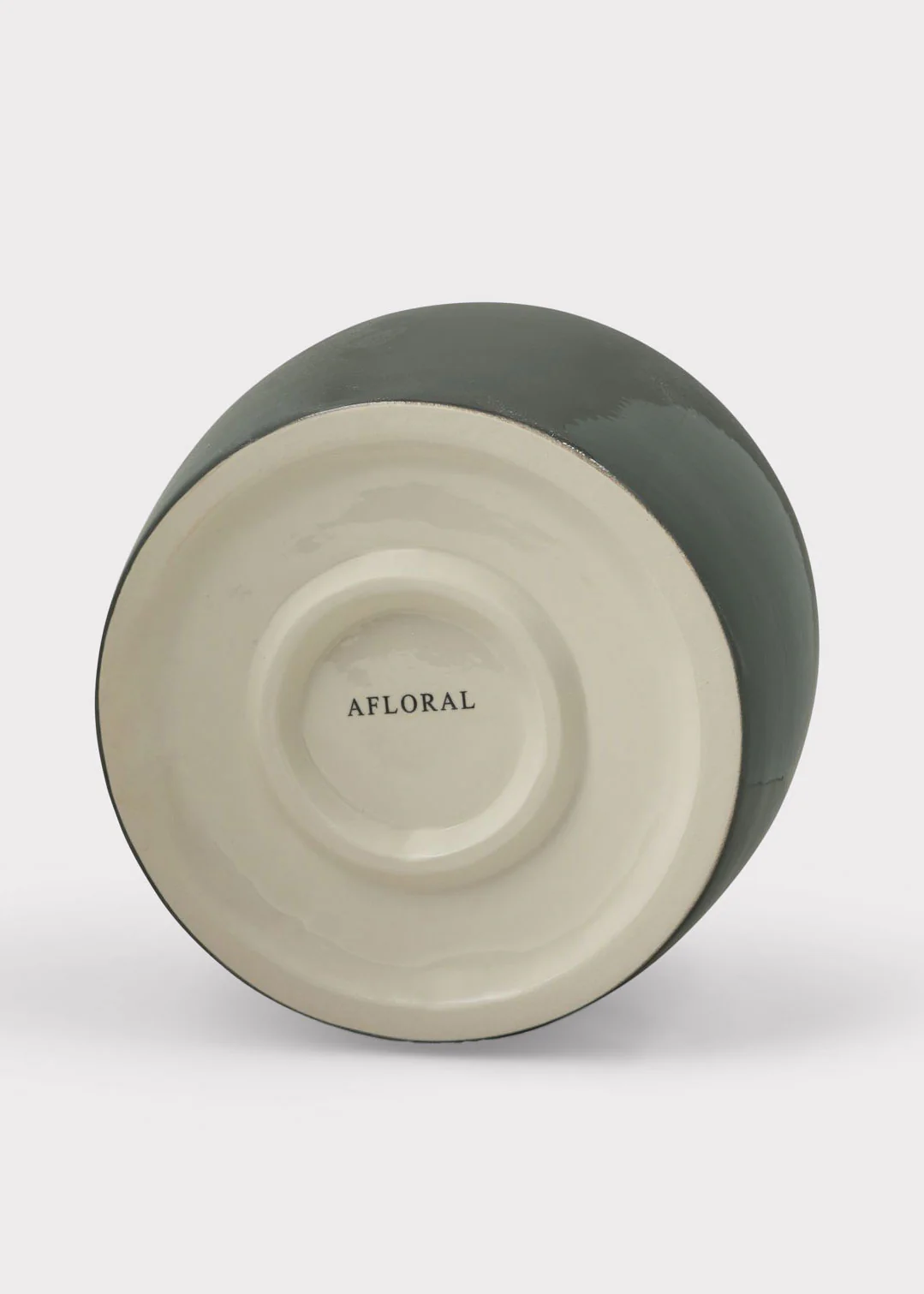 Afloral™ Ceramic Jar Vase in Glossy Slate - 11" - Image 6