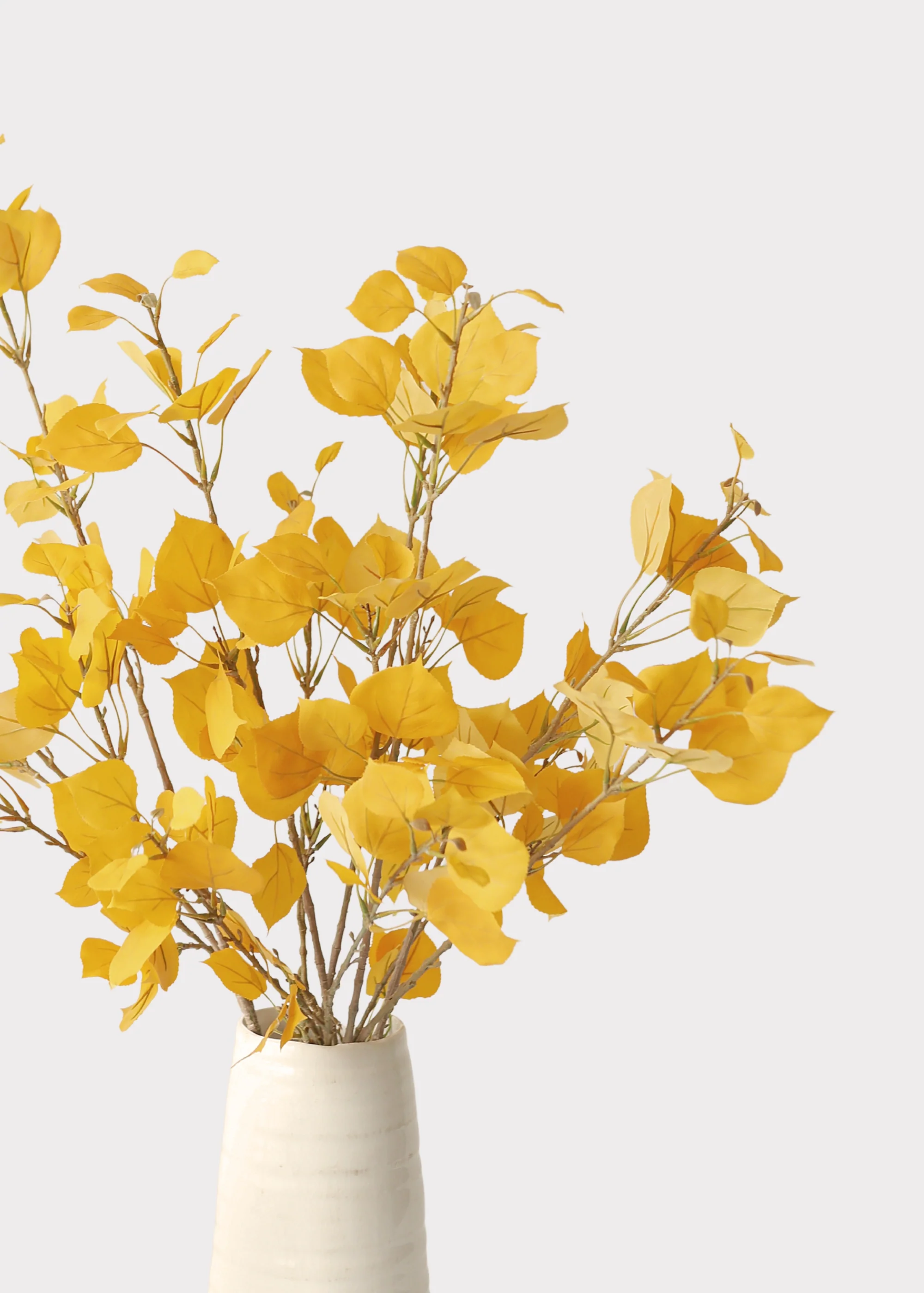 Golden Yellow Artificial Aspen Leaf Branch - 40" - Image 3