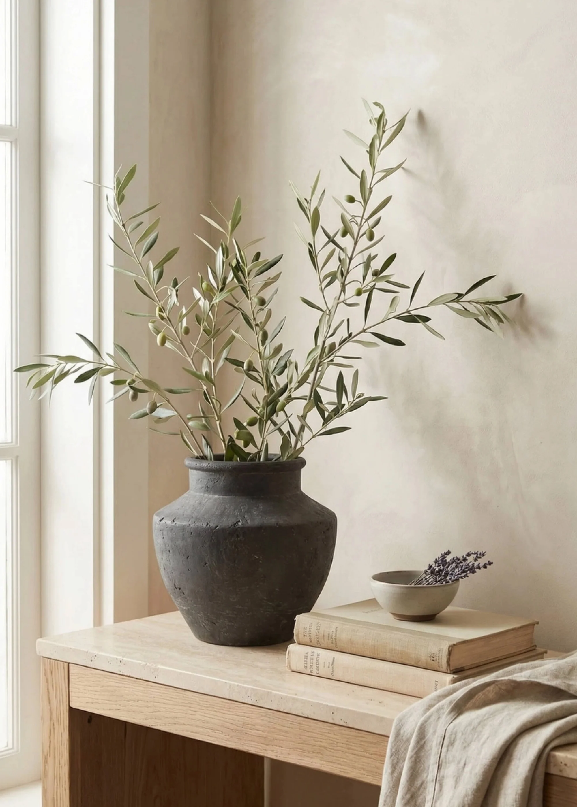 Handmade Terra Cotta Distressed Vase in Charcoal Grey - 7" - Image 2