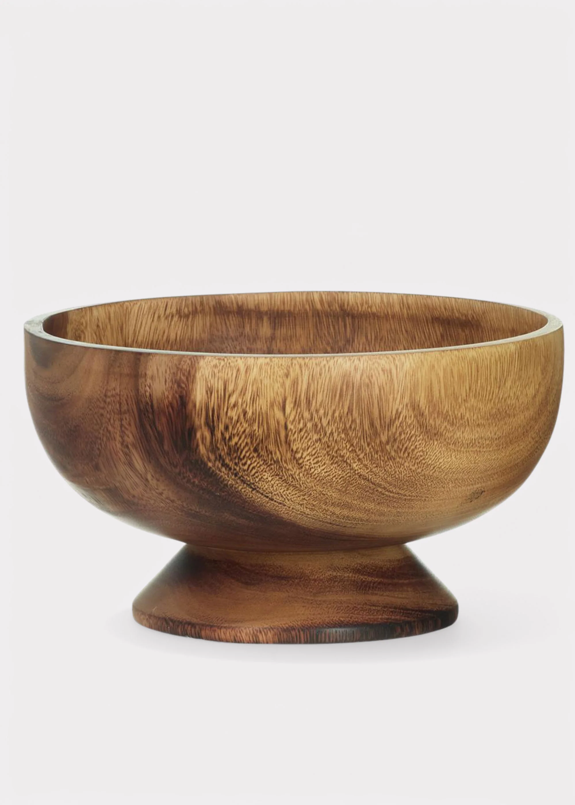 Handmade Wood Footed Planter - 6.5"