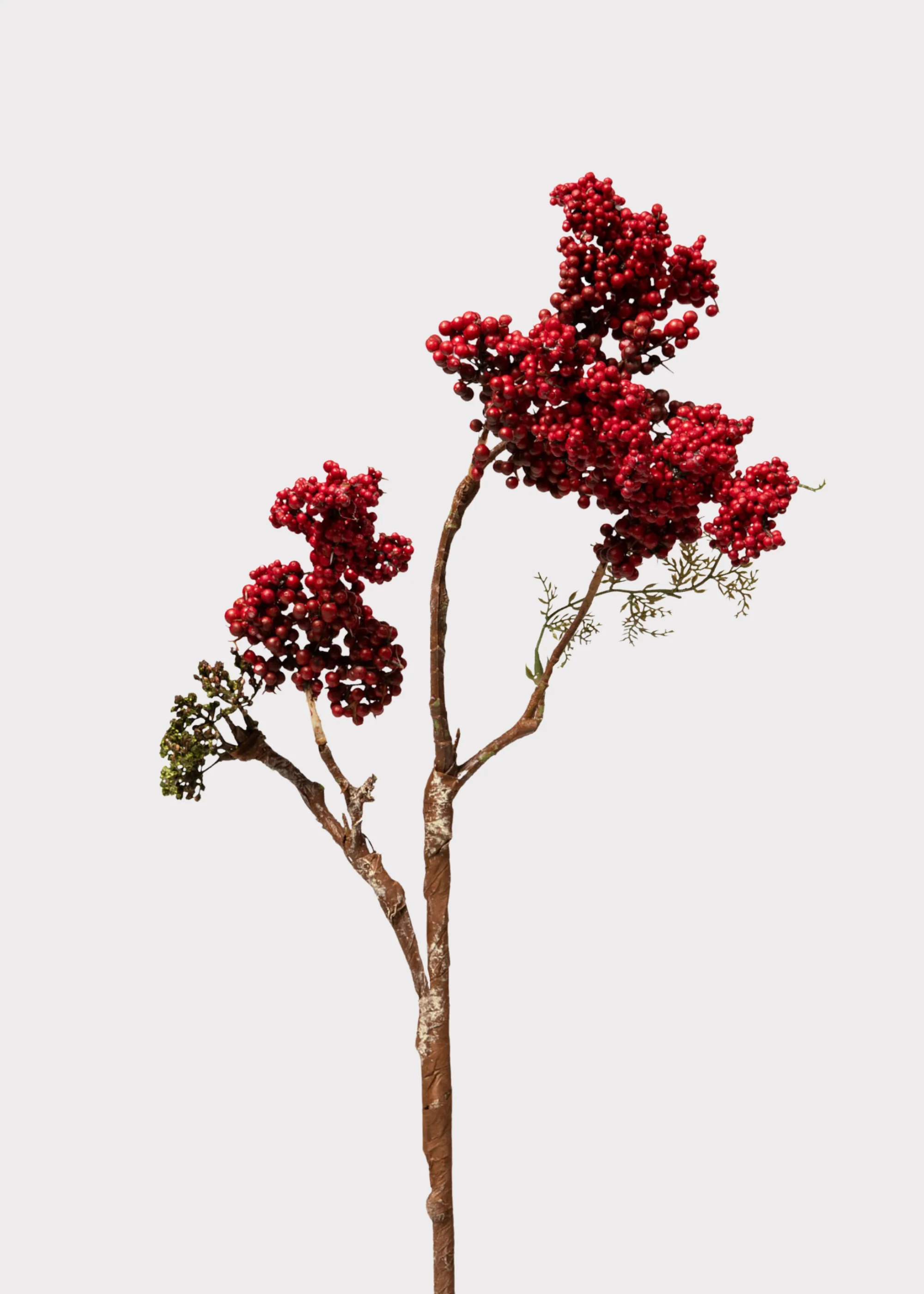Holiday Red Artificial Berries Pick - 18"