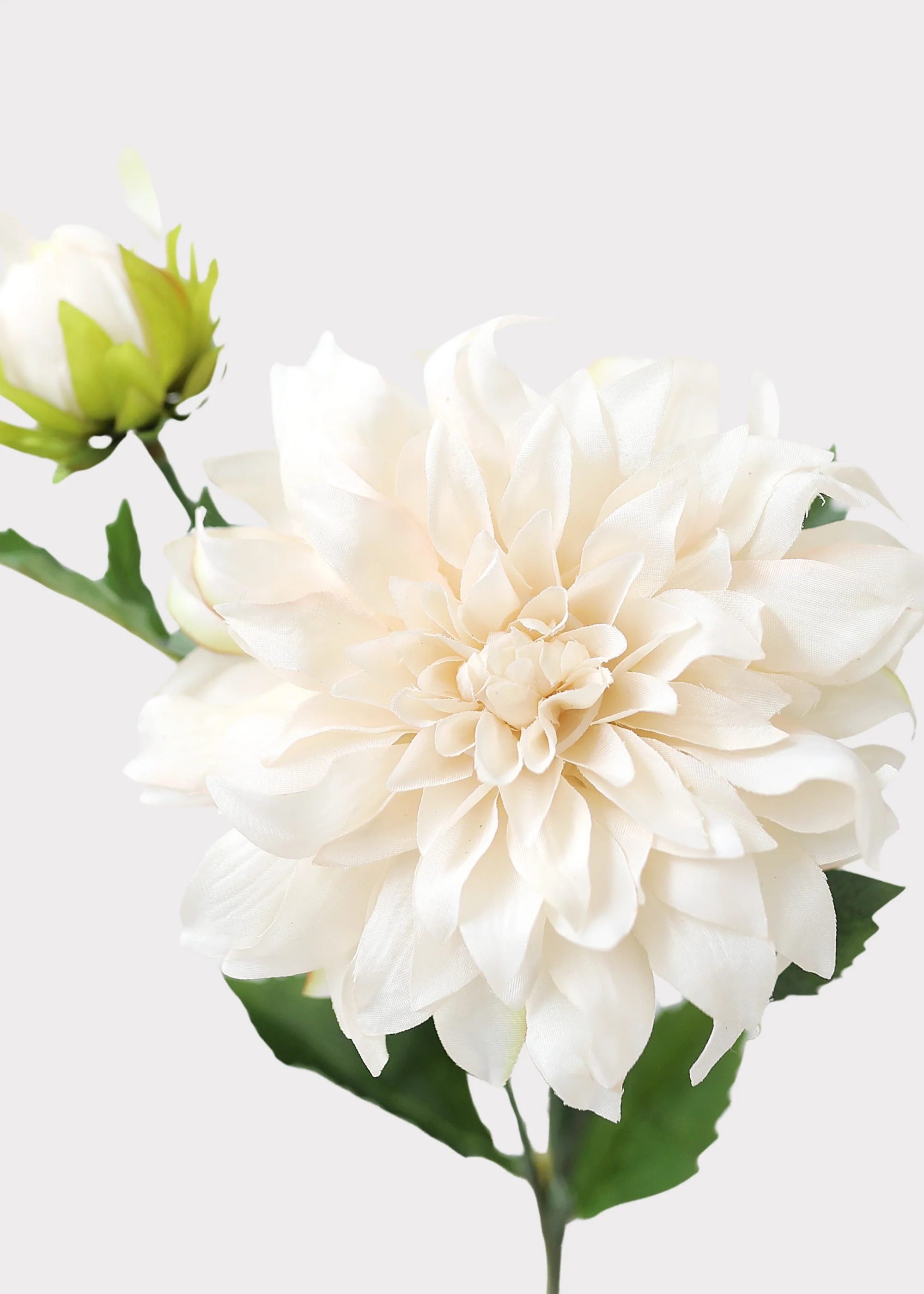Ivory Artificial Dahlia Flower - 19.5" - Image 4
