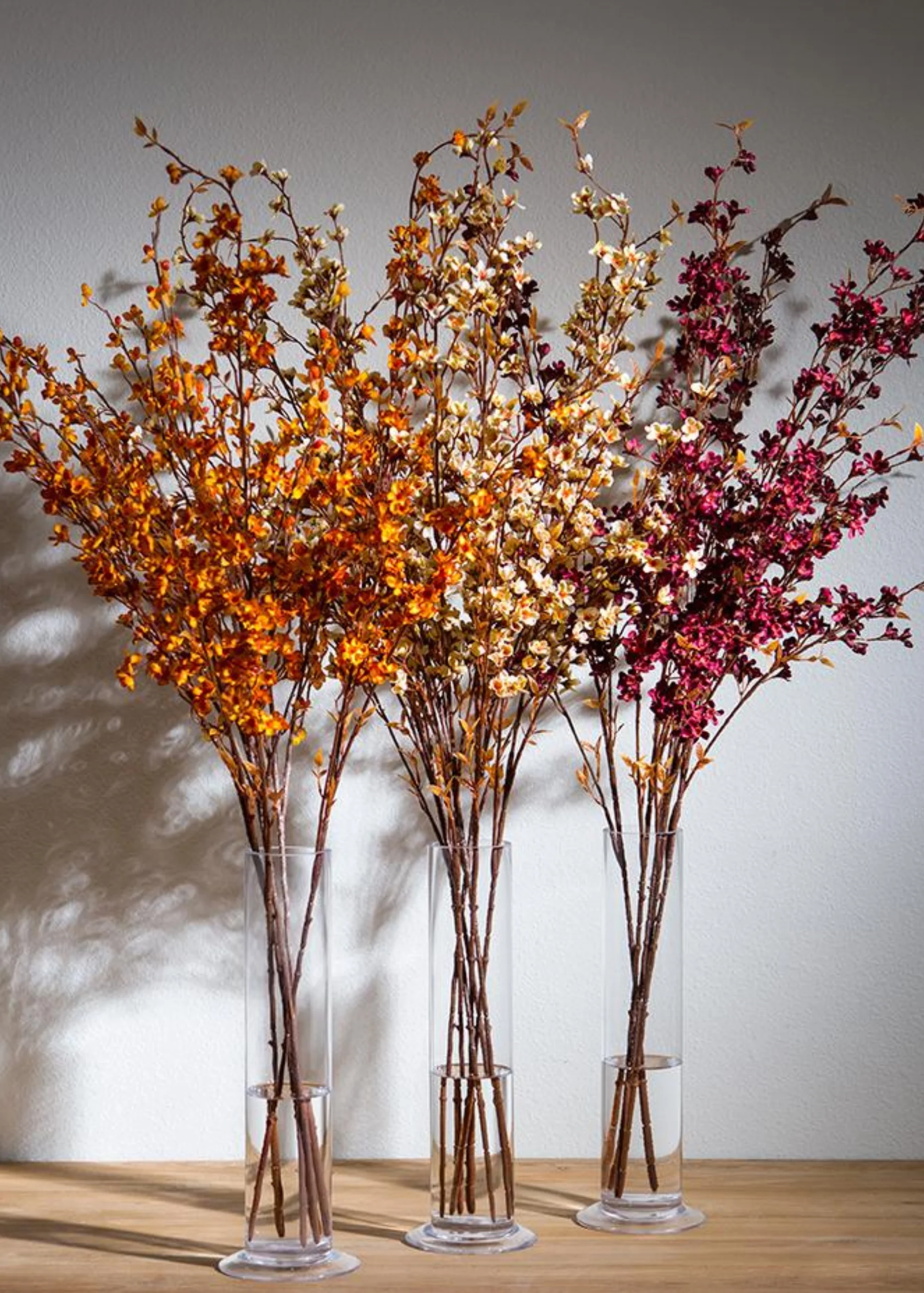 Ivory Fake Fall Blossom Flower Branch - 38" - Image 2