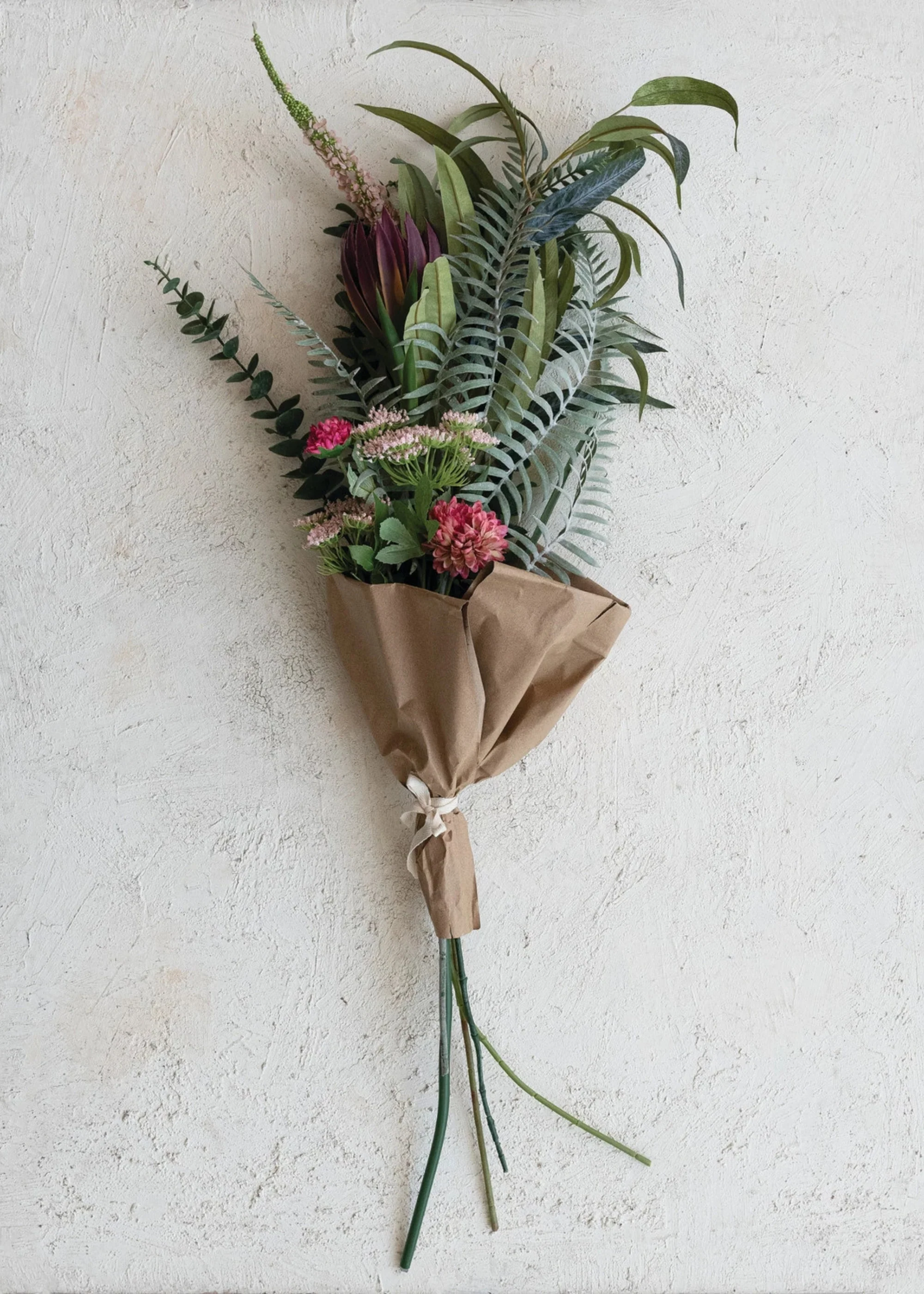 Large Artificial Flower Bouquet of Purple Protea and Eucalyptus - 43" - Image 3