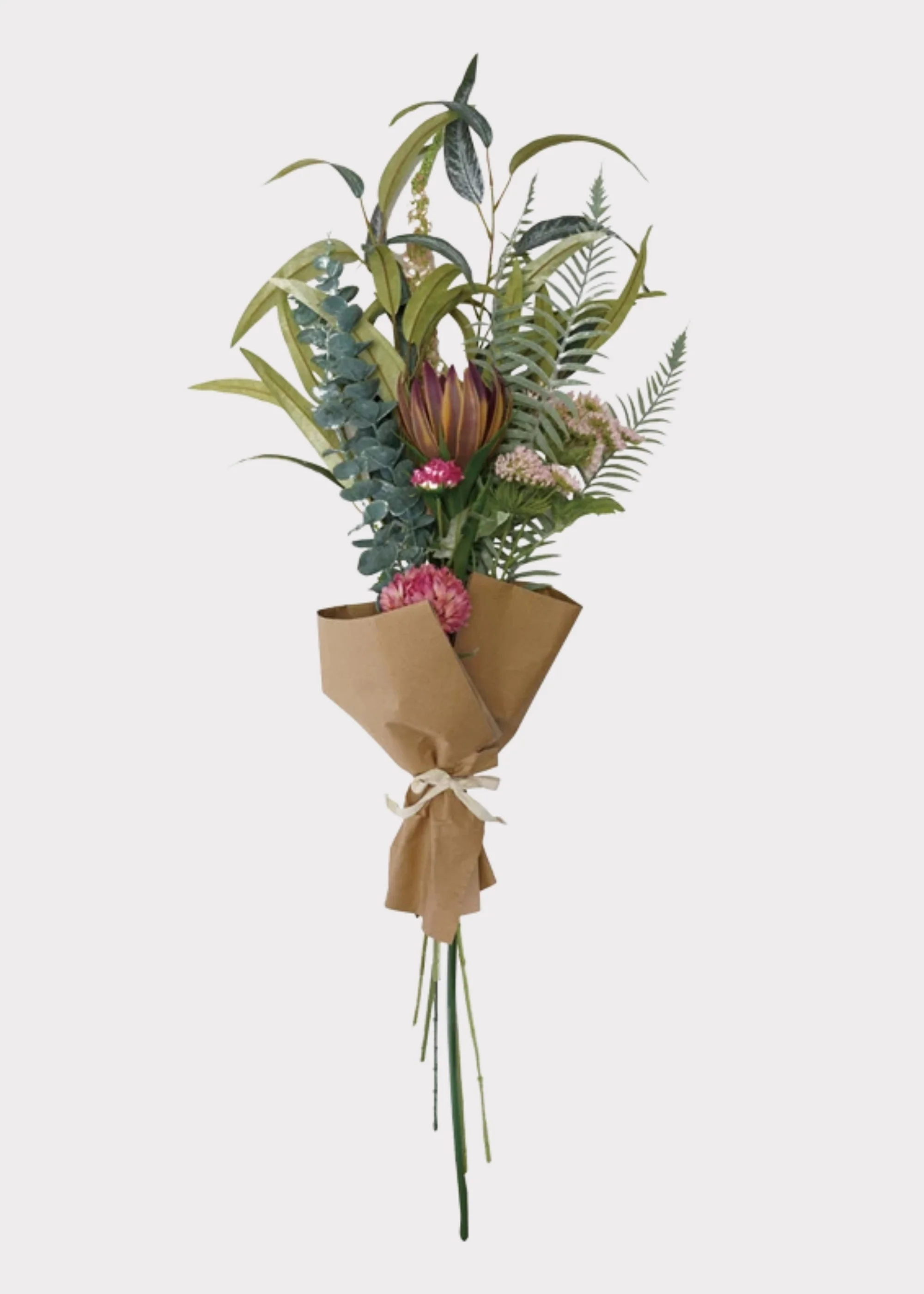 Large Artificial Flower Bouquet of Purple Protea and Eucalyptus - 43" - Image 4
