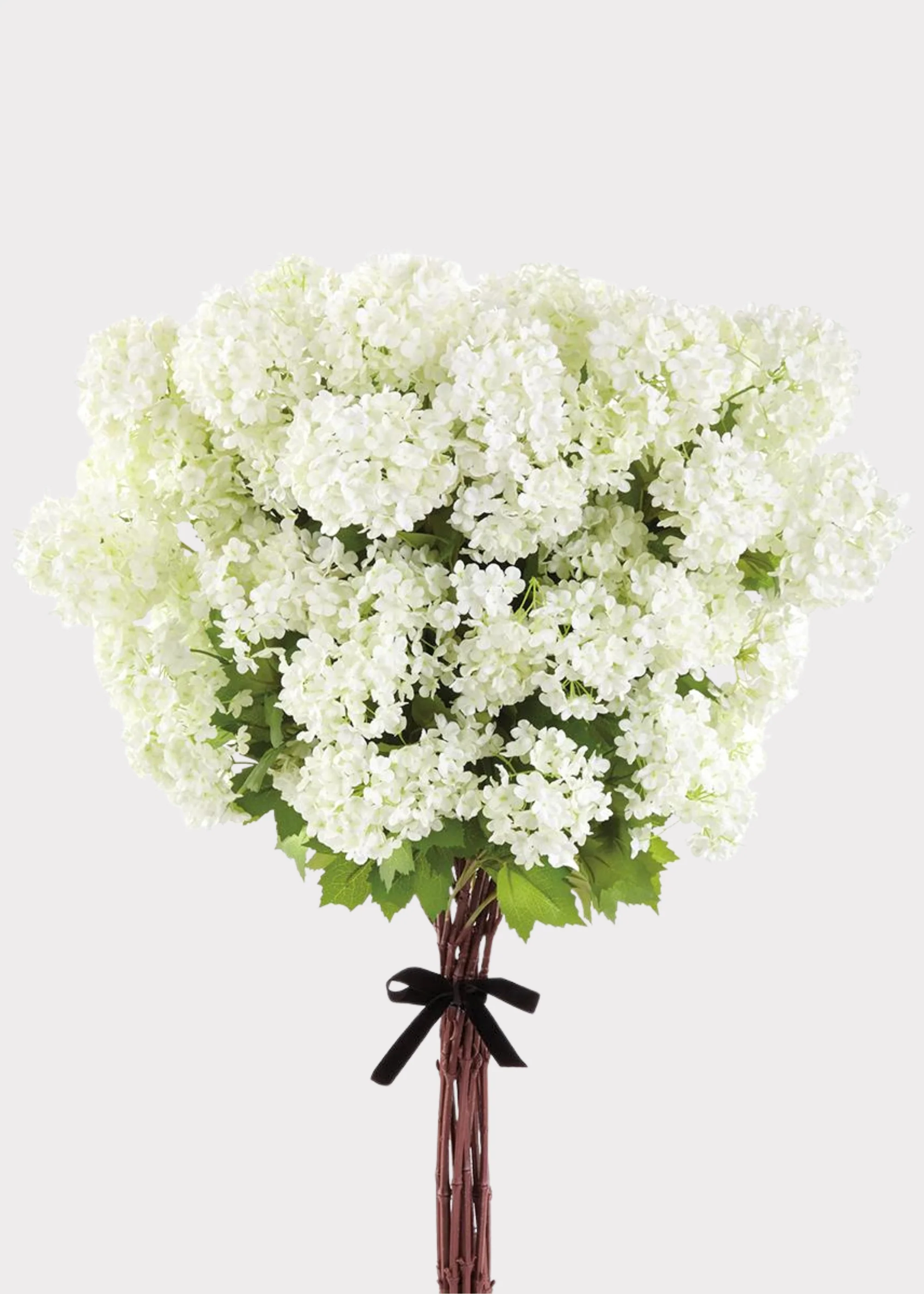 Large White Artificial Snowball Flower Bundle of 12 - 34"
