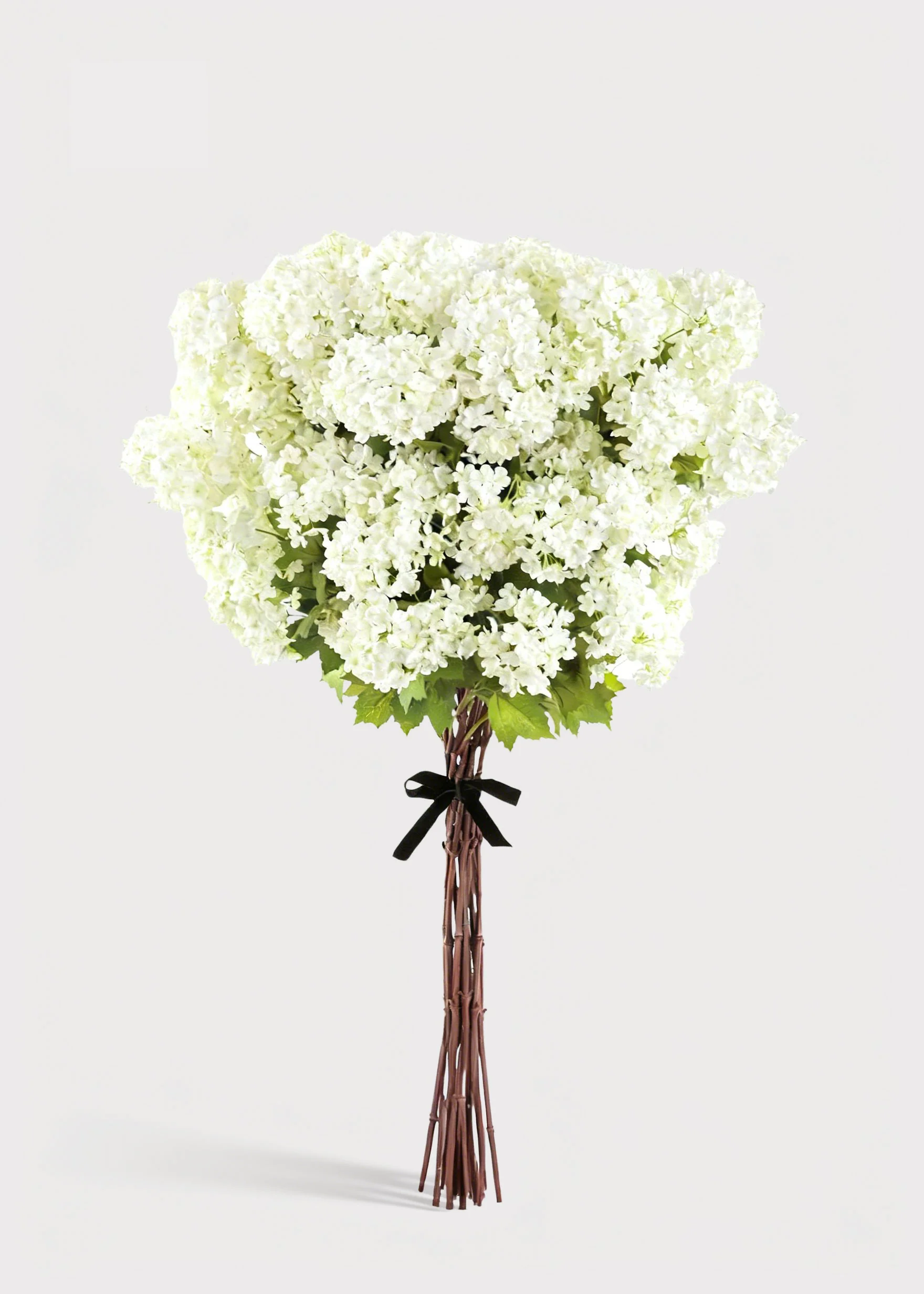 Large White Artificial Snowball Flower Bundle of 12 - 34" - Image 2