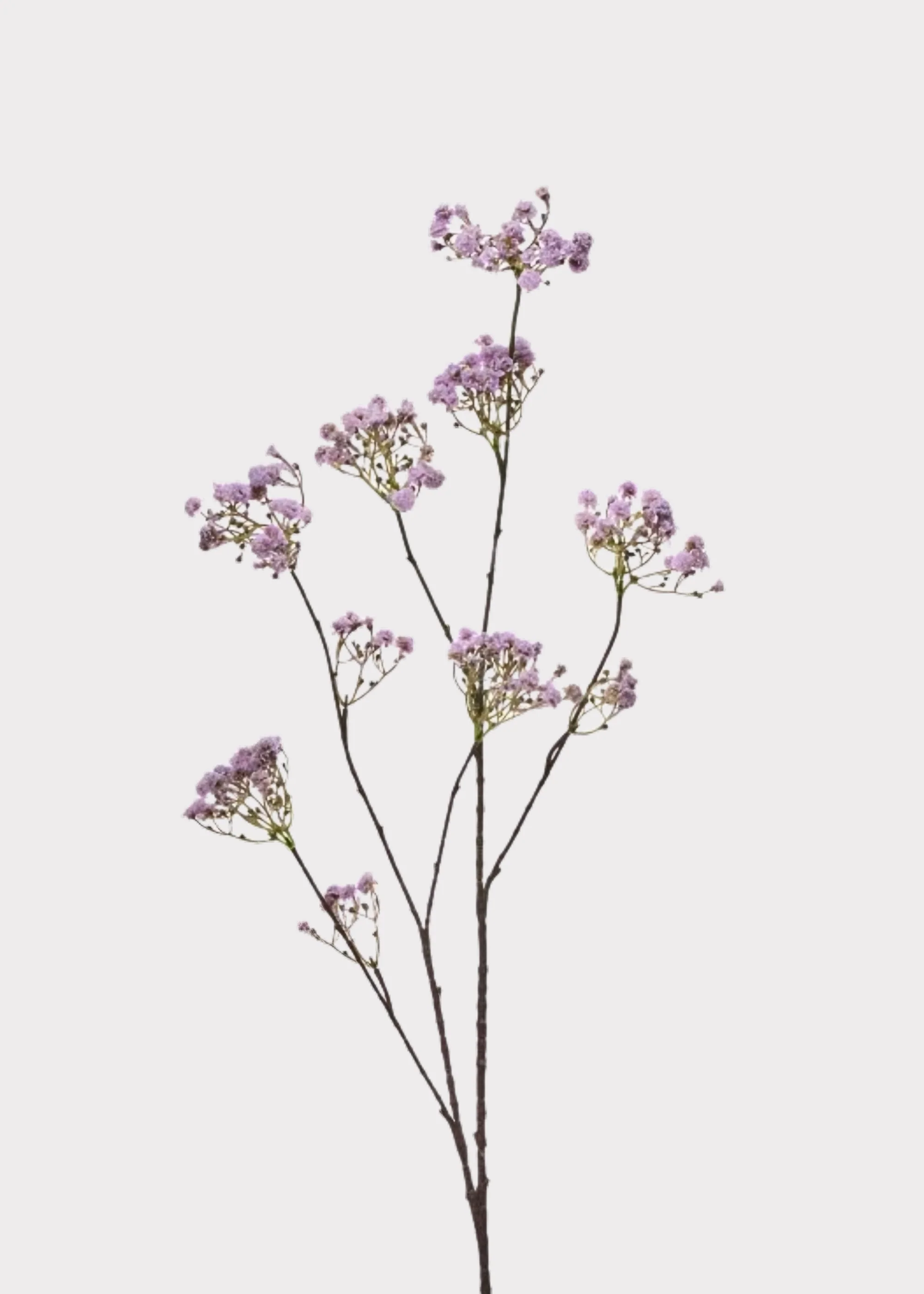 Lavender Purple Fake Yarrow Wildflower Branch - 44"