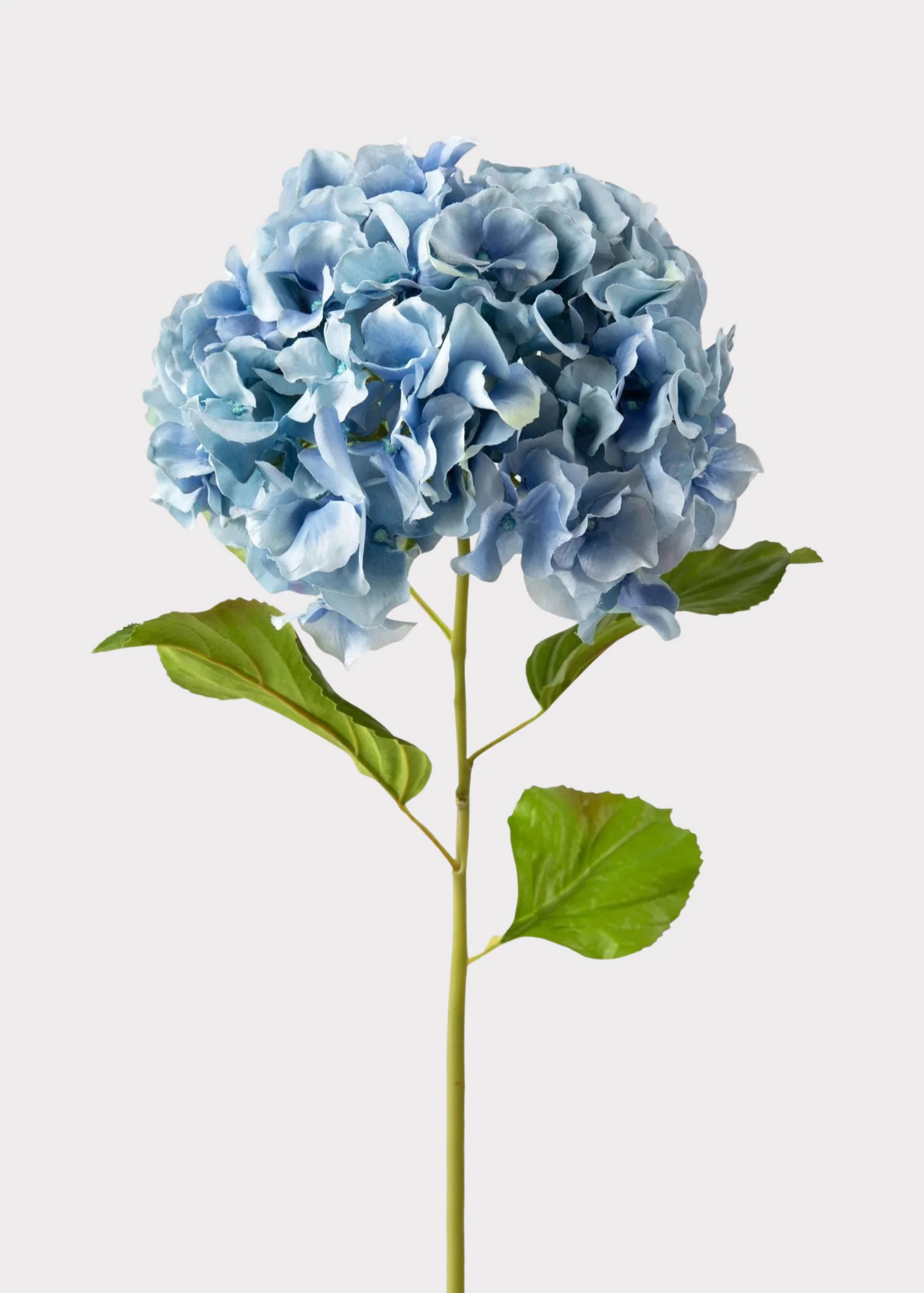 Tall Powder Blue Faux Hydrangea Flower - 45"