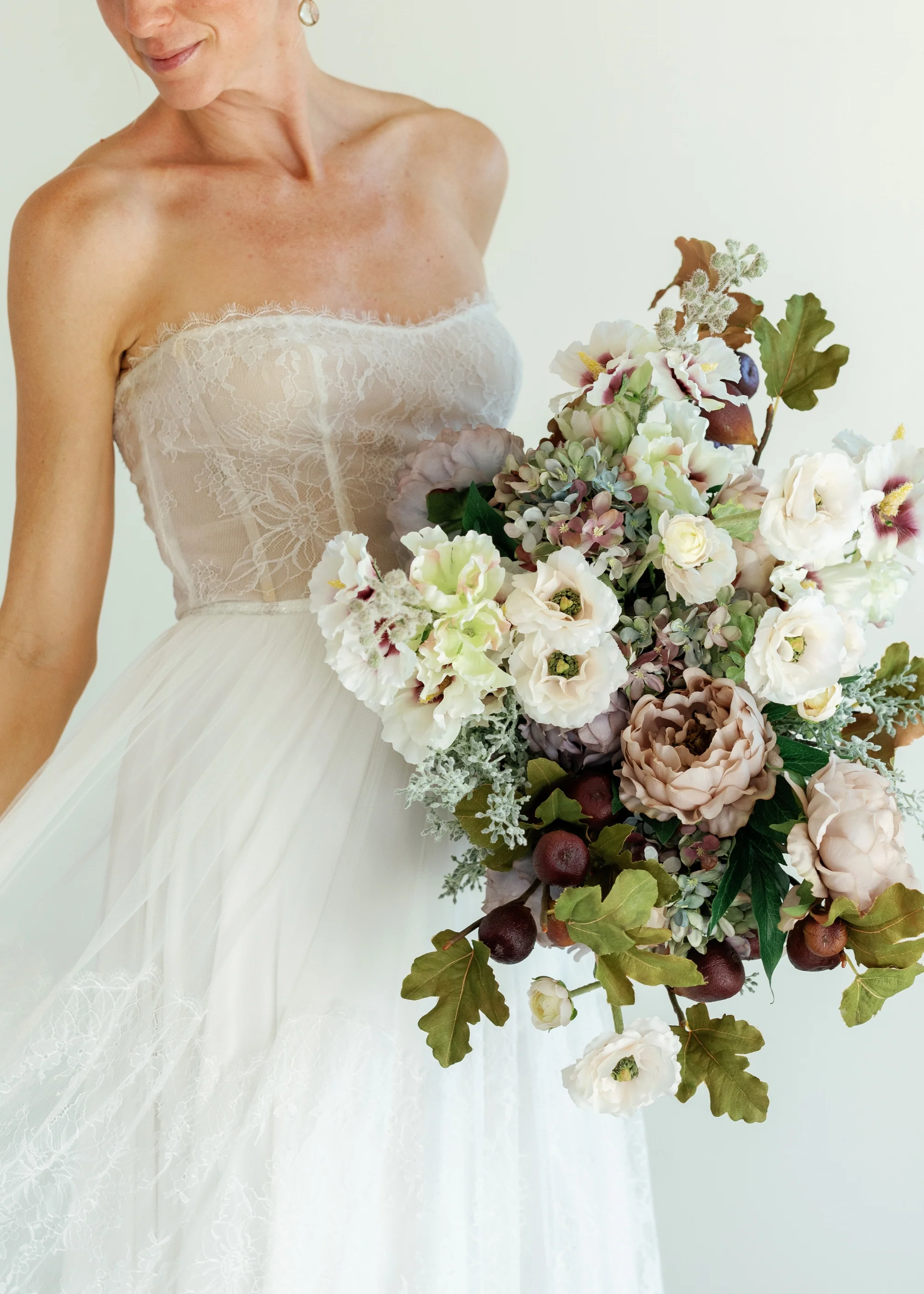 Light Cream Faux Ranunculus Flowers - 37.5" - Image 4