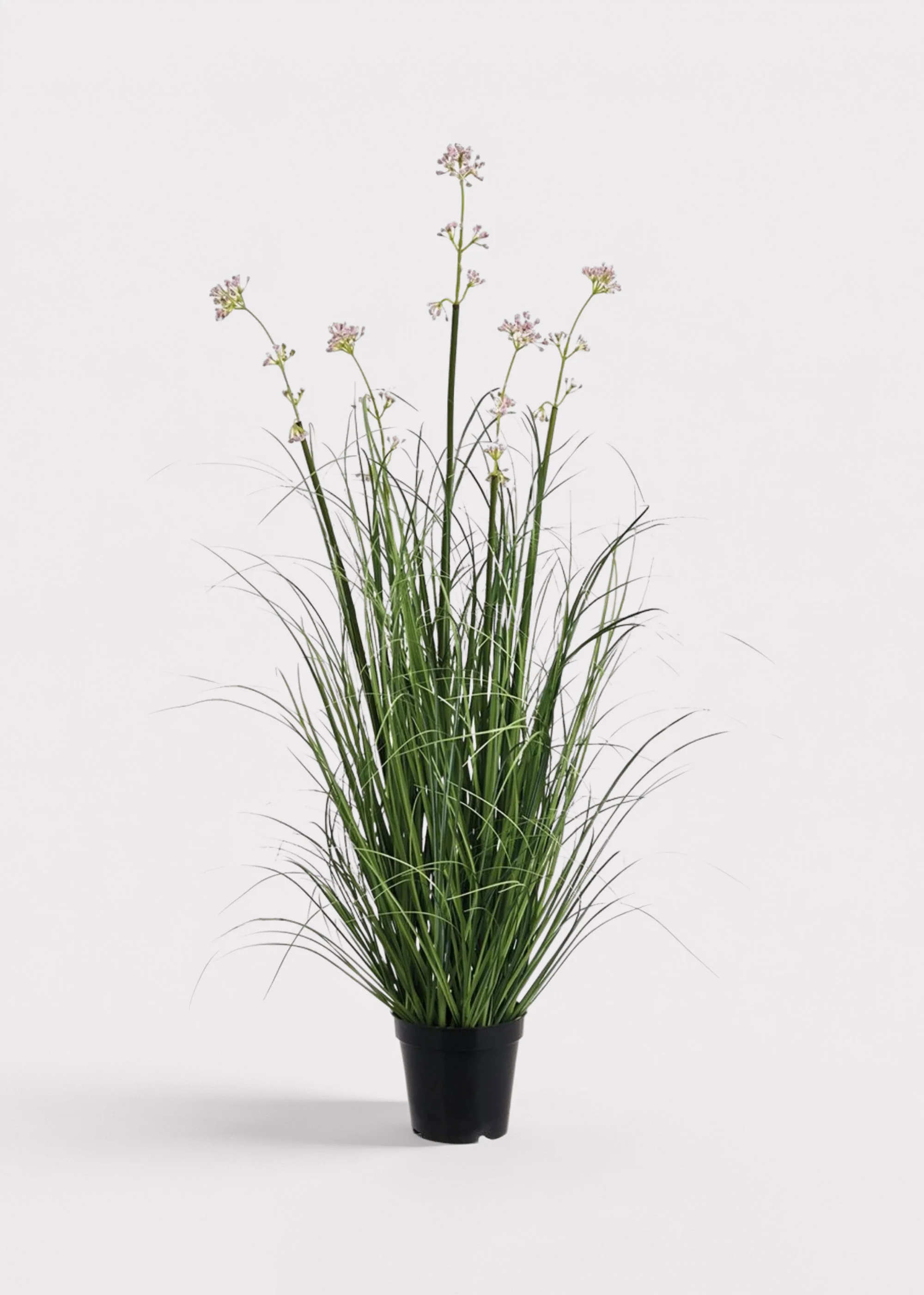 Mauve Fake Flower and Milkweed Grass Potted Plant - 35"