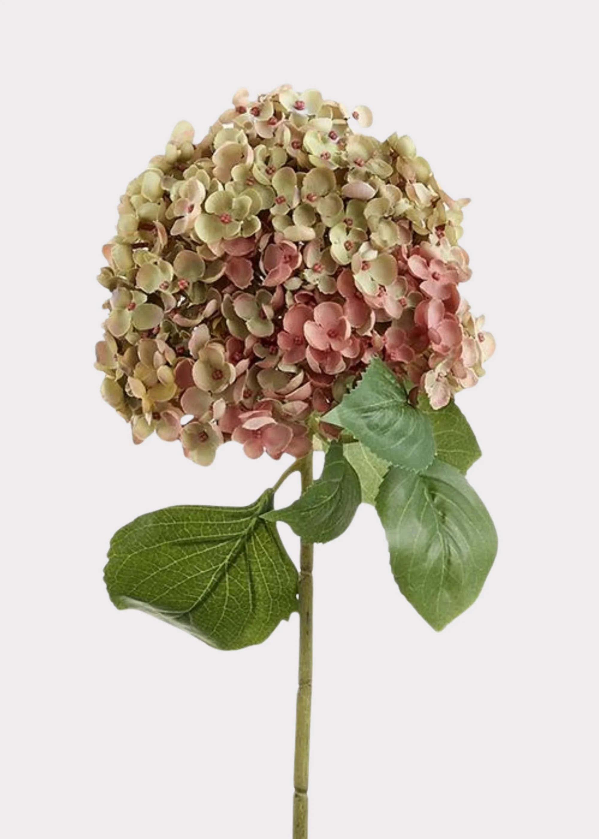 Mauve Green Artificial Hydrangea Flower - 34"
