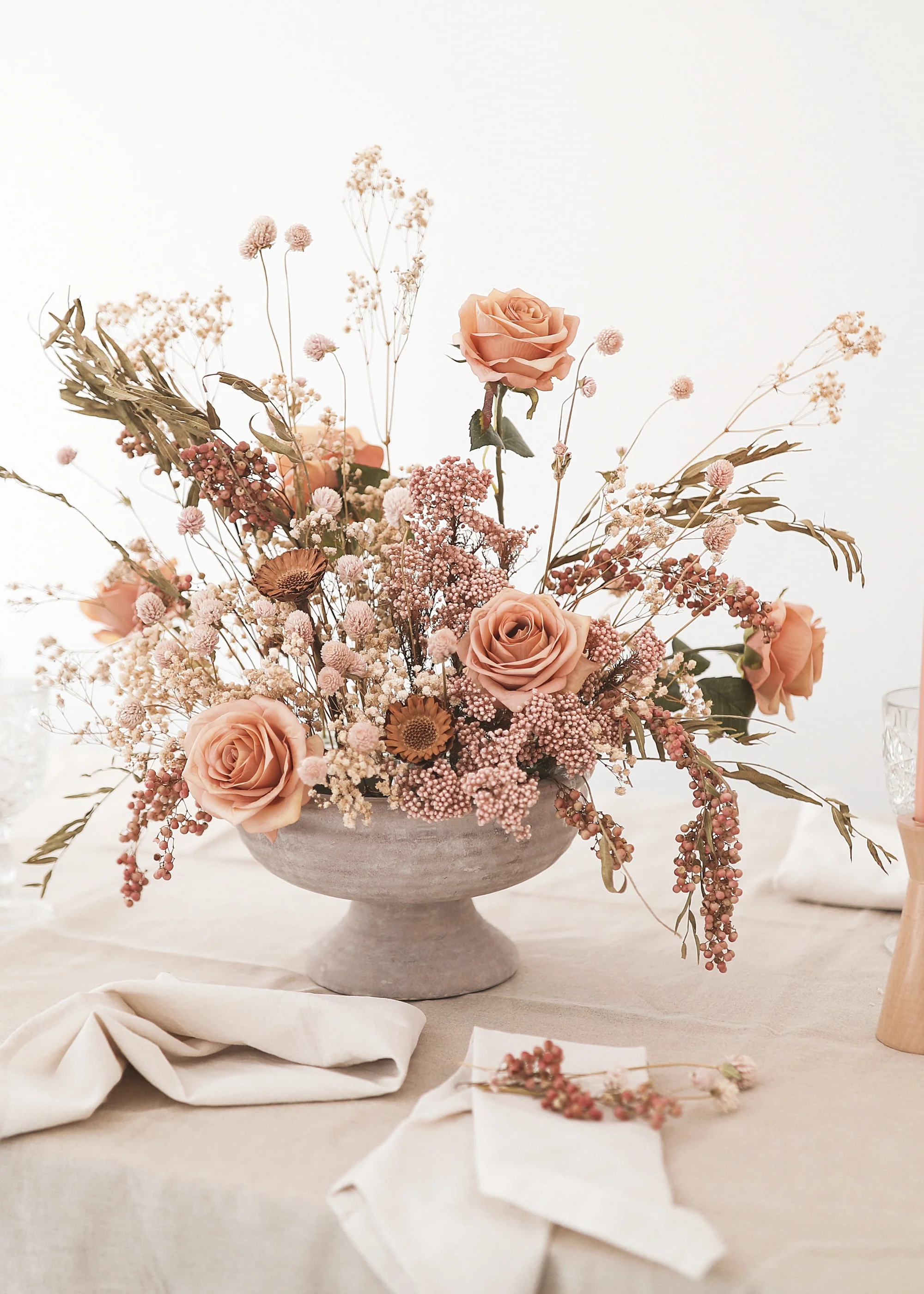Air-Dried Globe Amaranth in Pink - 14-18" - Image 3