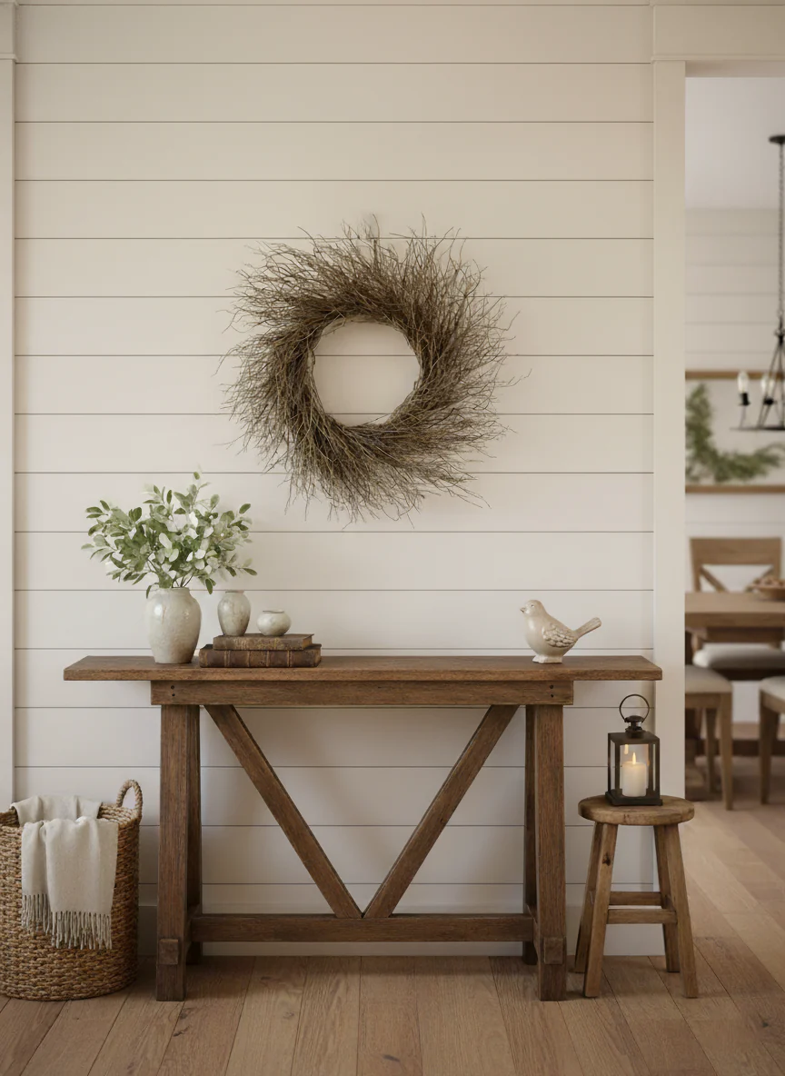 Natural Dried Sweet Huck Branch Wreath - 24" - Image 3