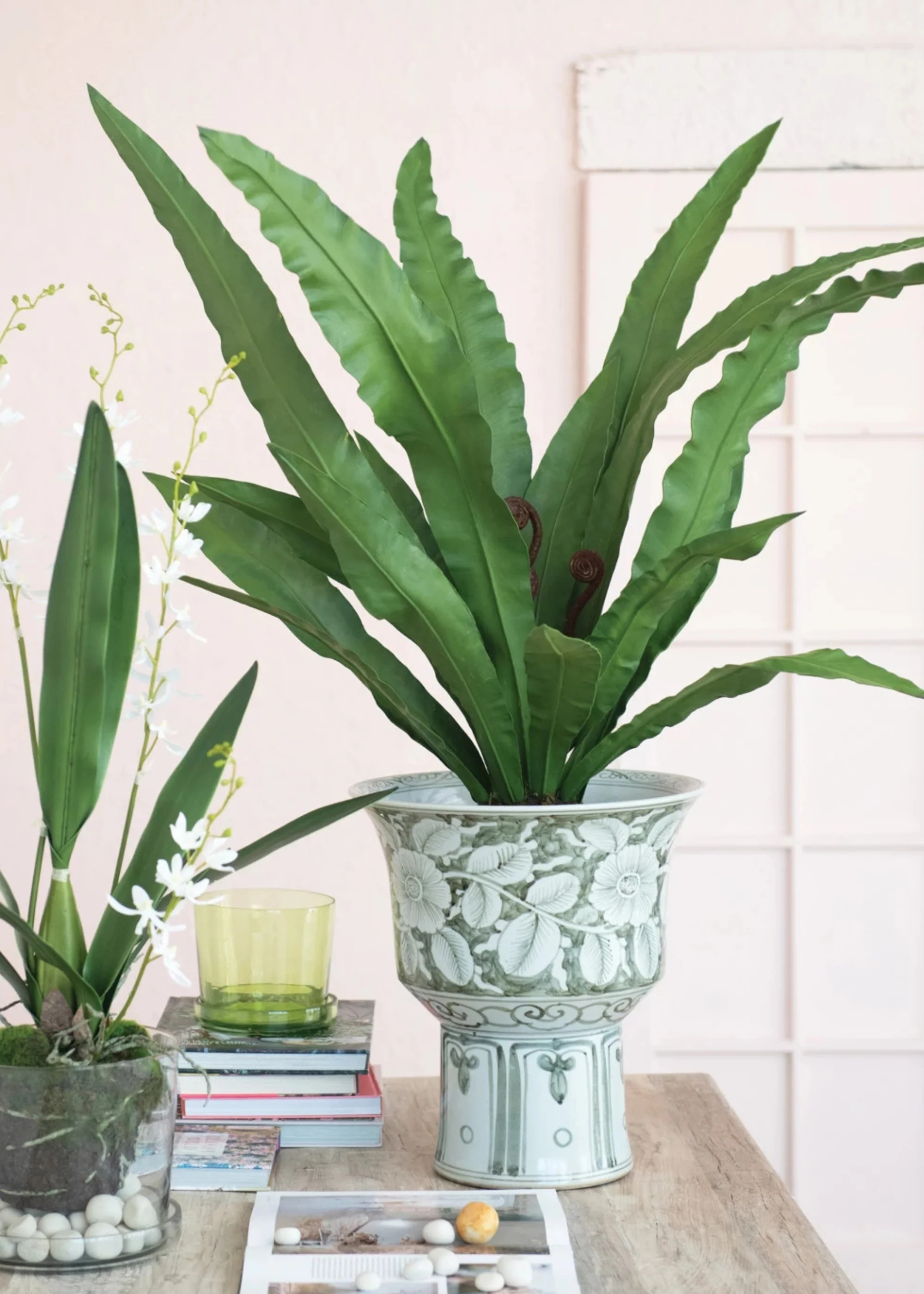 Natural Touch Fake Potted Bird Nest Fern Plant - 42.25" - Image 4