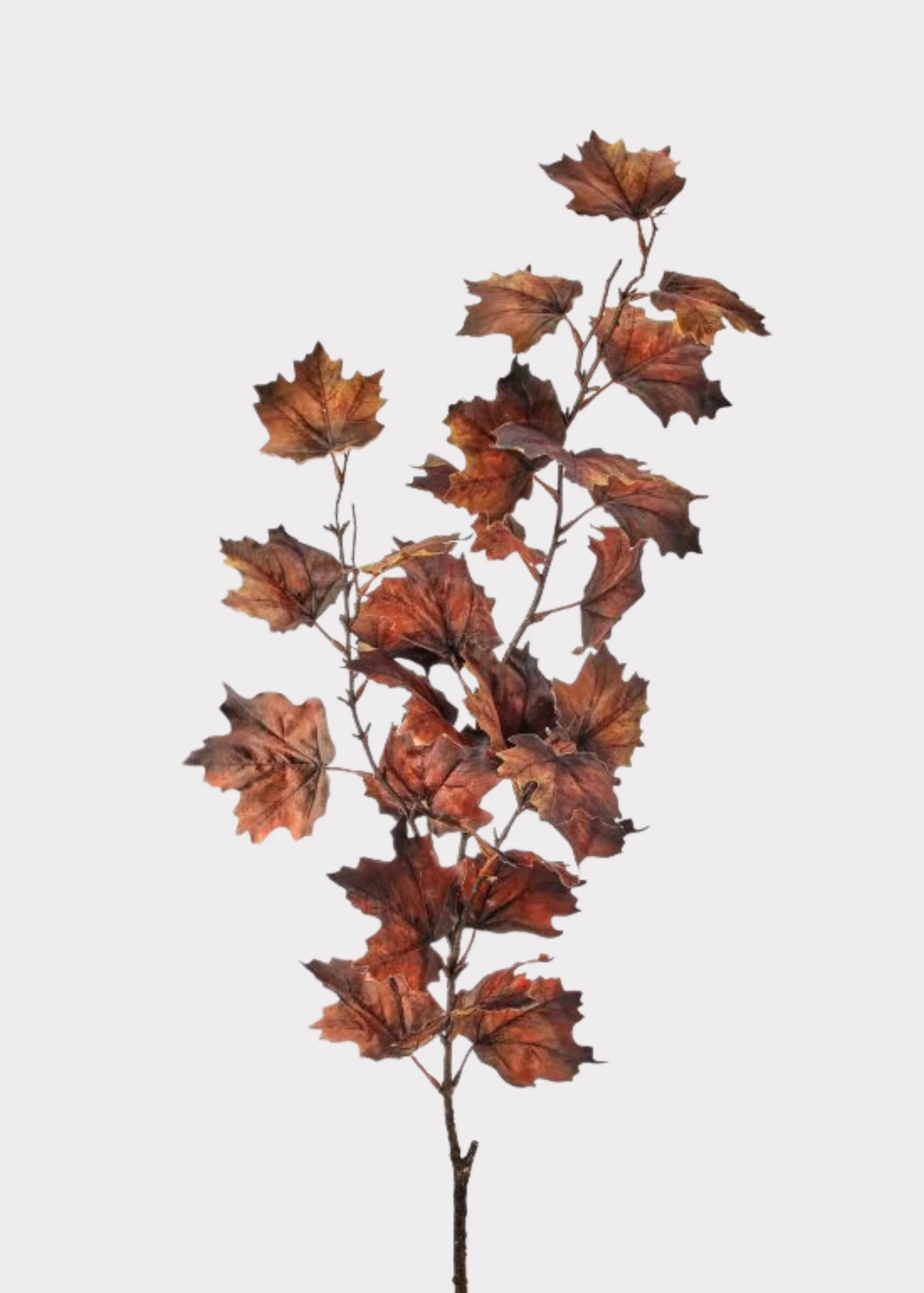 Nutmeg Brown Artificial Tall Maple Leaf Fall Branch - 47"
