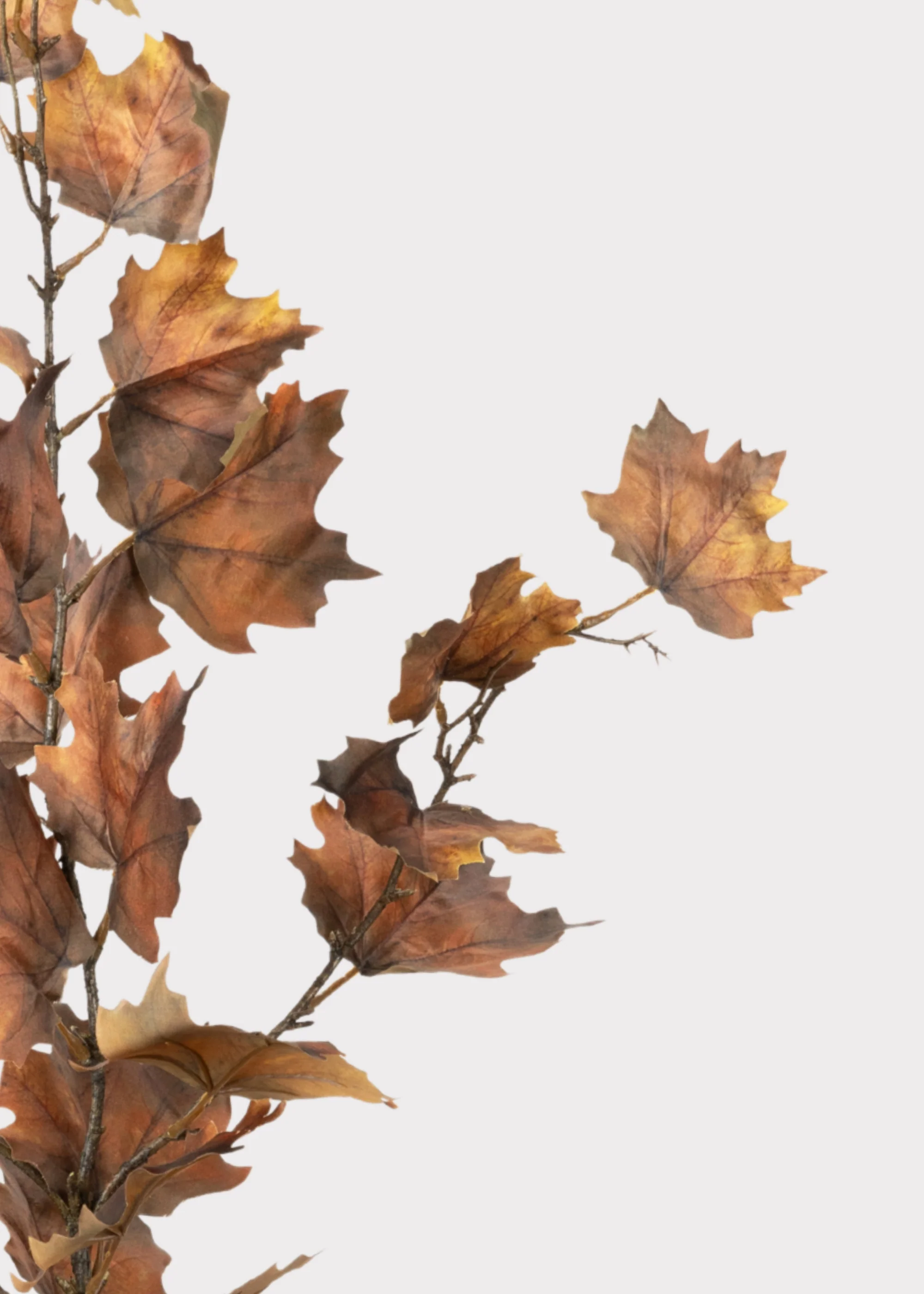Nutmeg Brown Artificial Tall Maple Leaf Fall Branch - 47" - Image 5