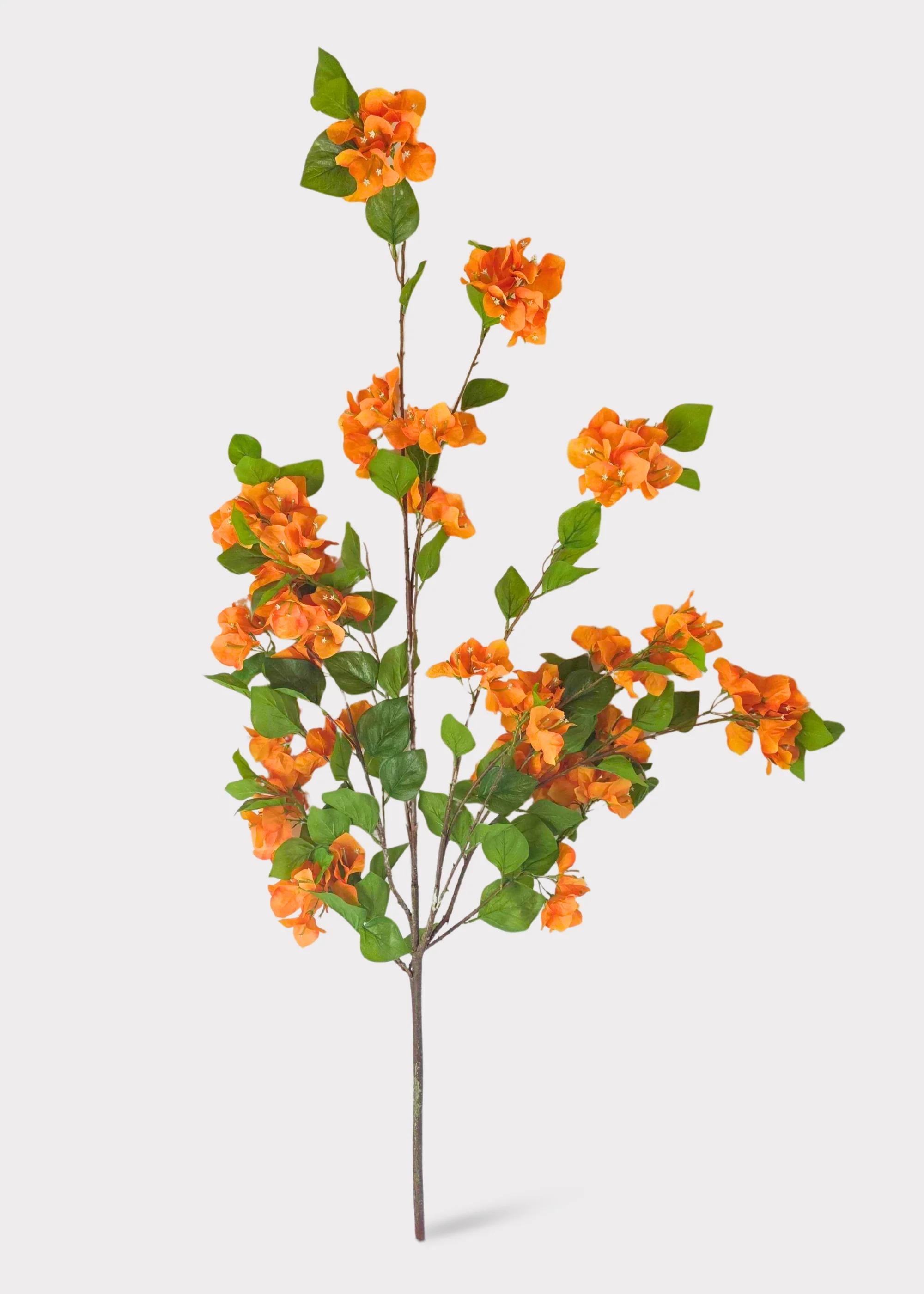 Orange Artificial Bougainvillea Hanging Flower Bush - 43" - Image 3