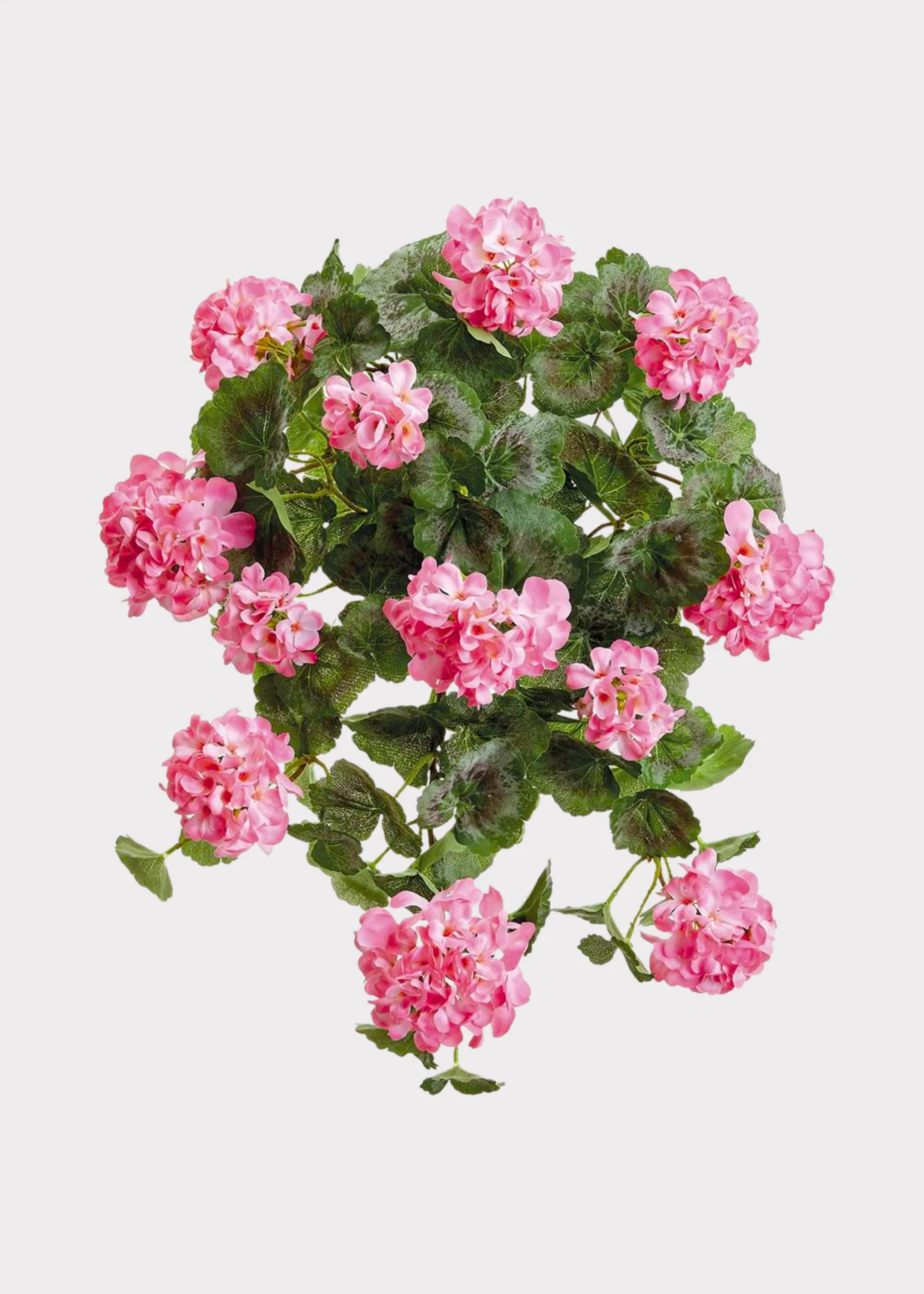 Pink Fake Geranium Indoor/Outdoor Water Resistant Bush - 22"