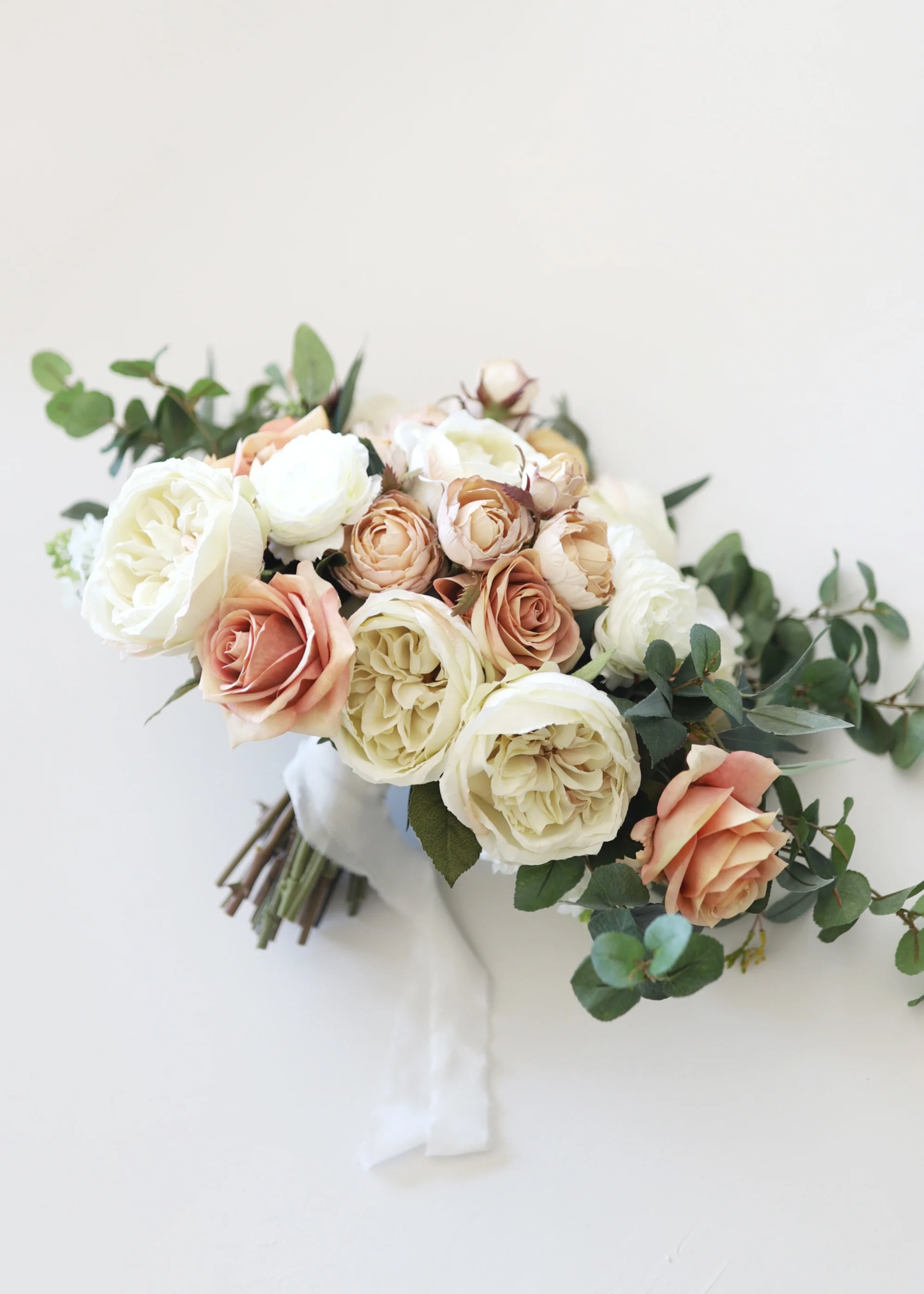 Sunset Pink Silk Rose Flower - 21.5" - Image 6