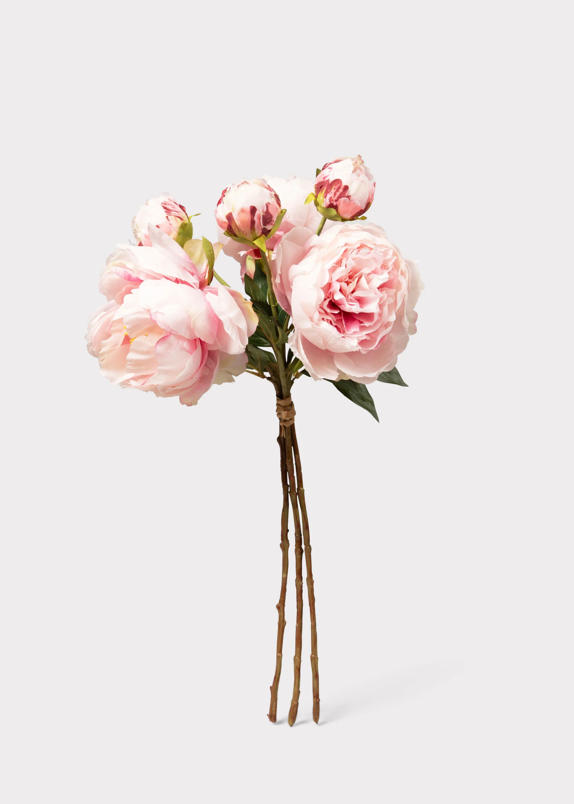 Pink Peony Faux Flower Bundle of Peonies - 21" - Image 5