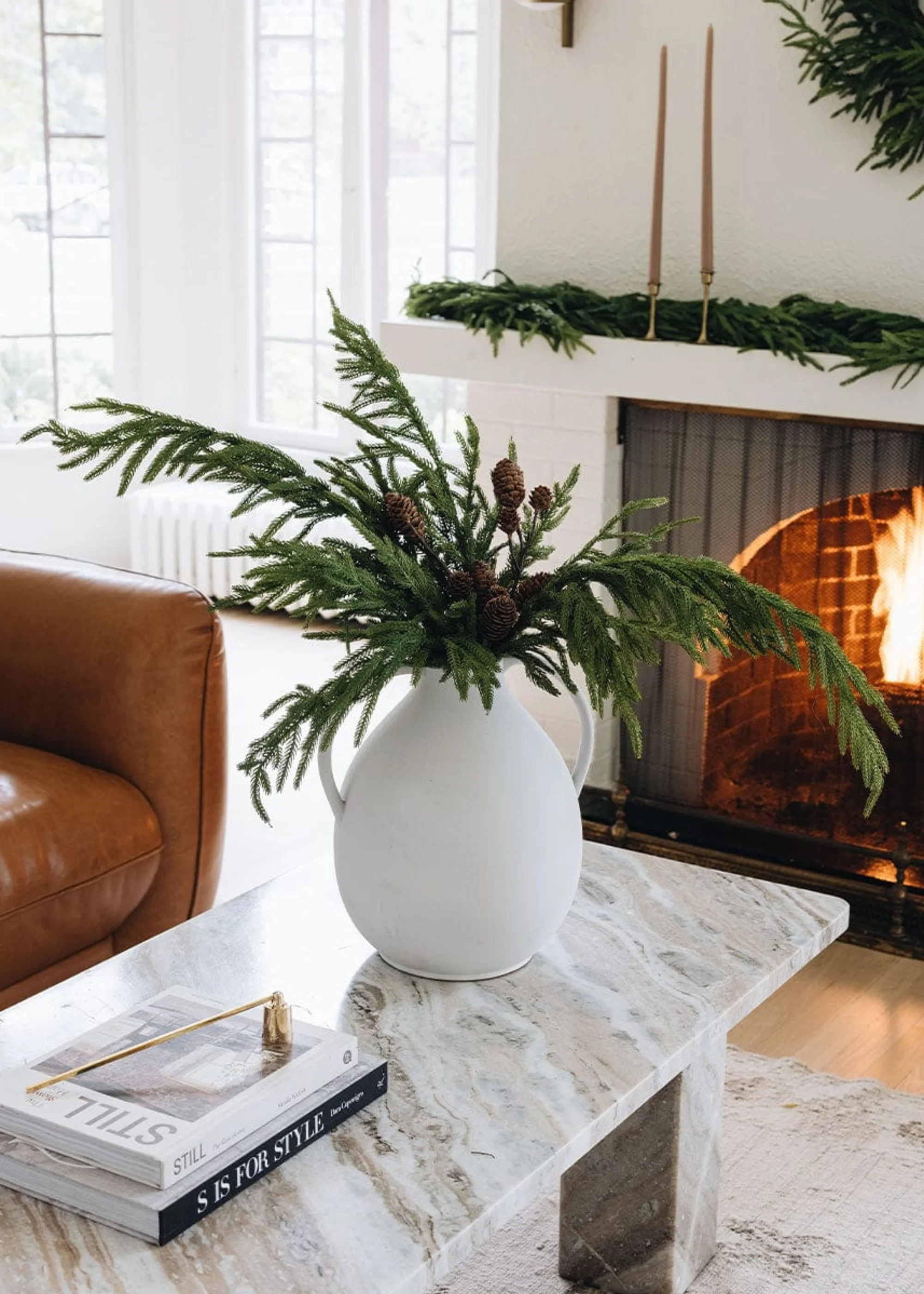 Artificial Pine Cone Branch Winter Decor - 28.5" - Image 5