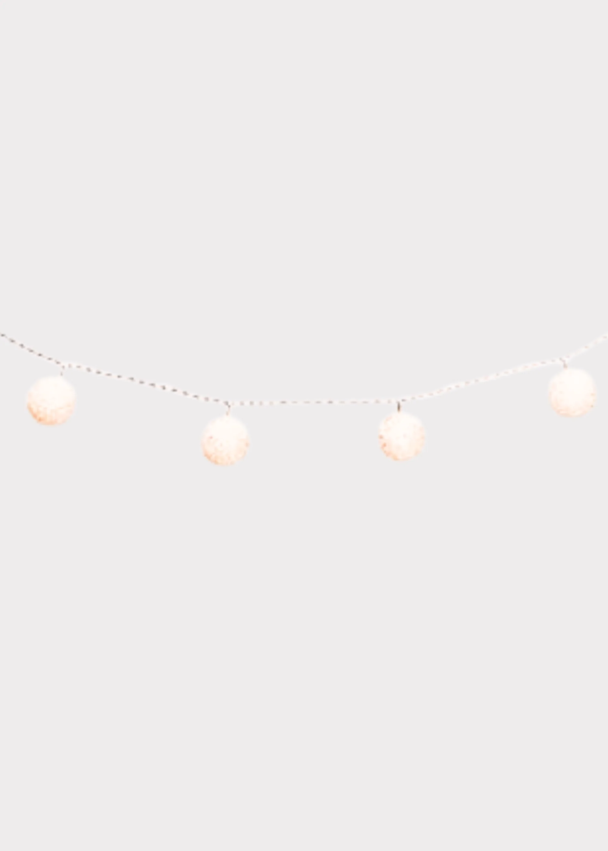 Pre-Lit Ball Ornament Garland with White Lights - 172"