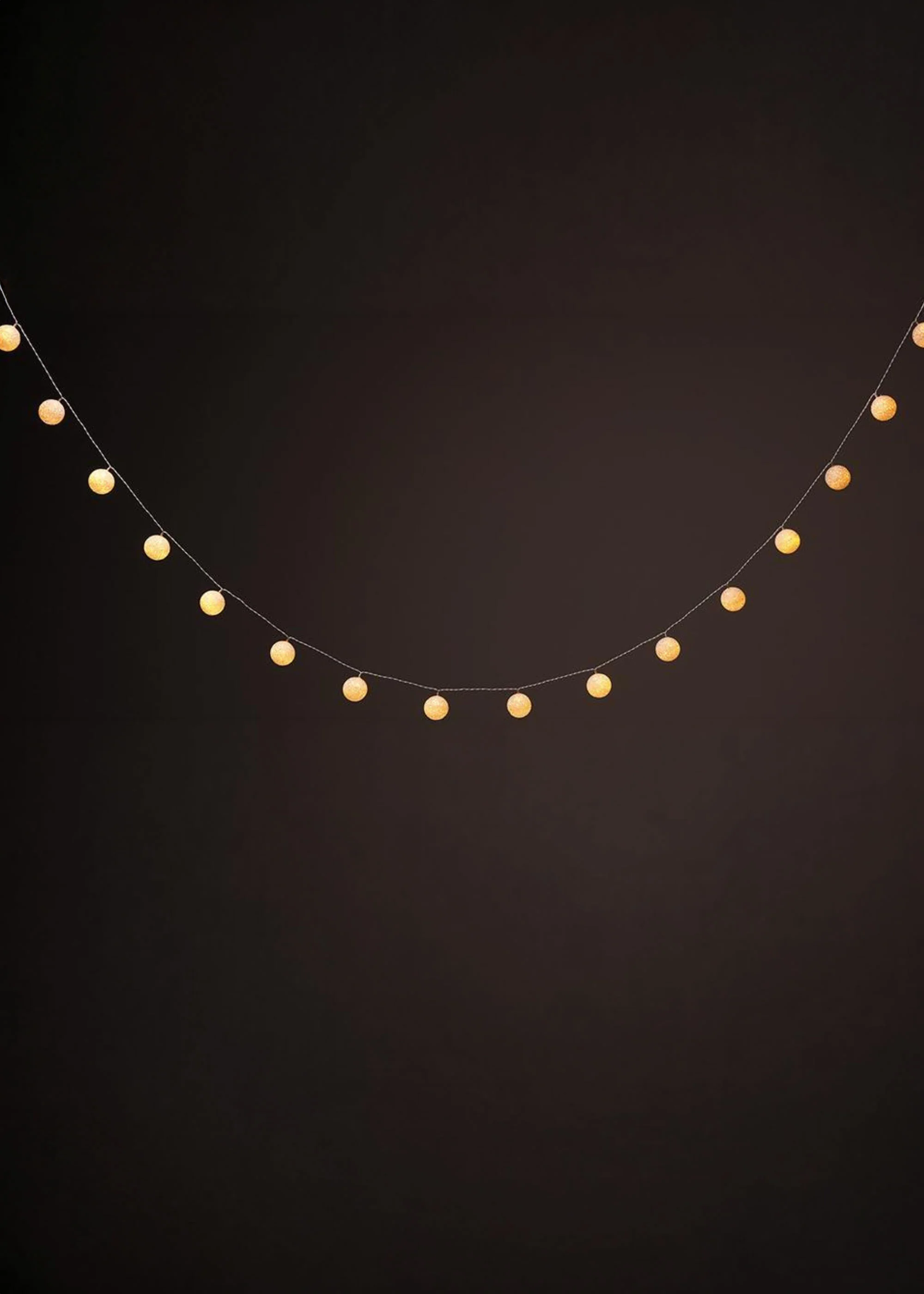 Pre-Lit Ball Ornament Garland with White Lights - 172" - Image 2