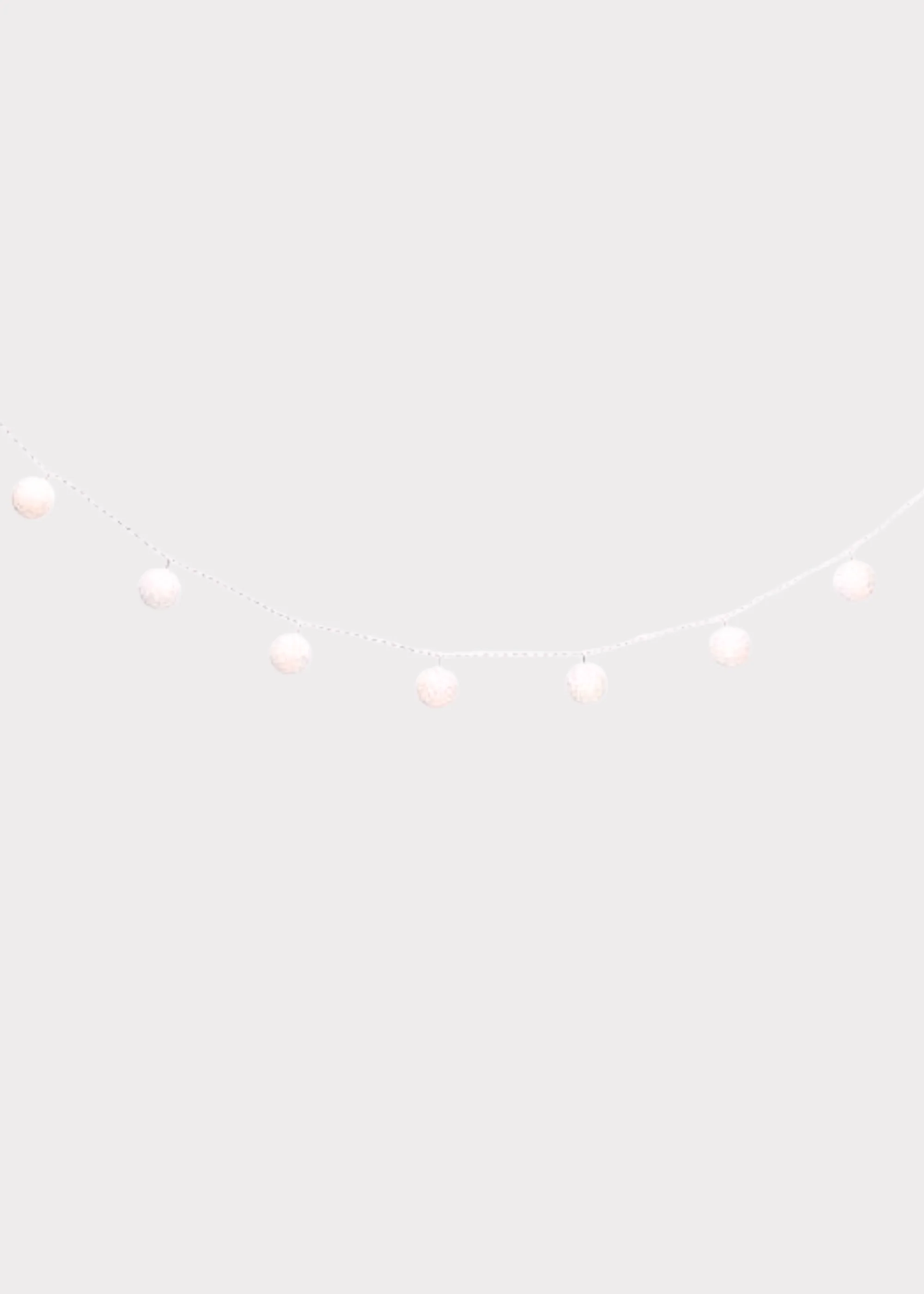 Pre-Lit Ball Ornament Garland with White Lights - 172" - Image 3