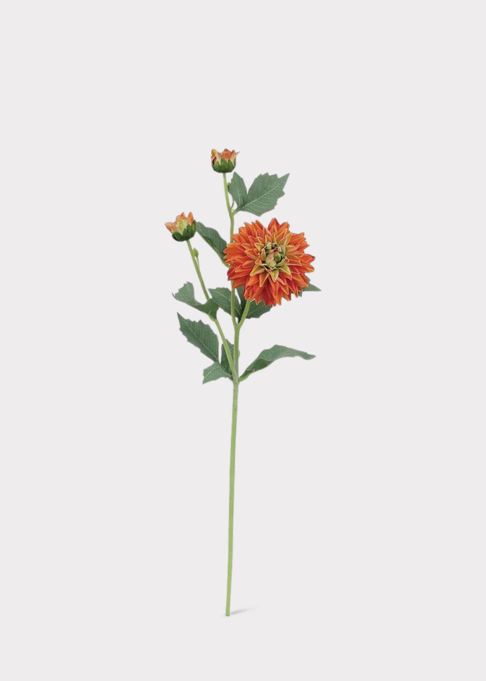Real Touch Dahlia Fake Flower in Orange - 24" - Image 2