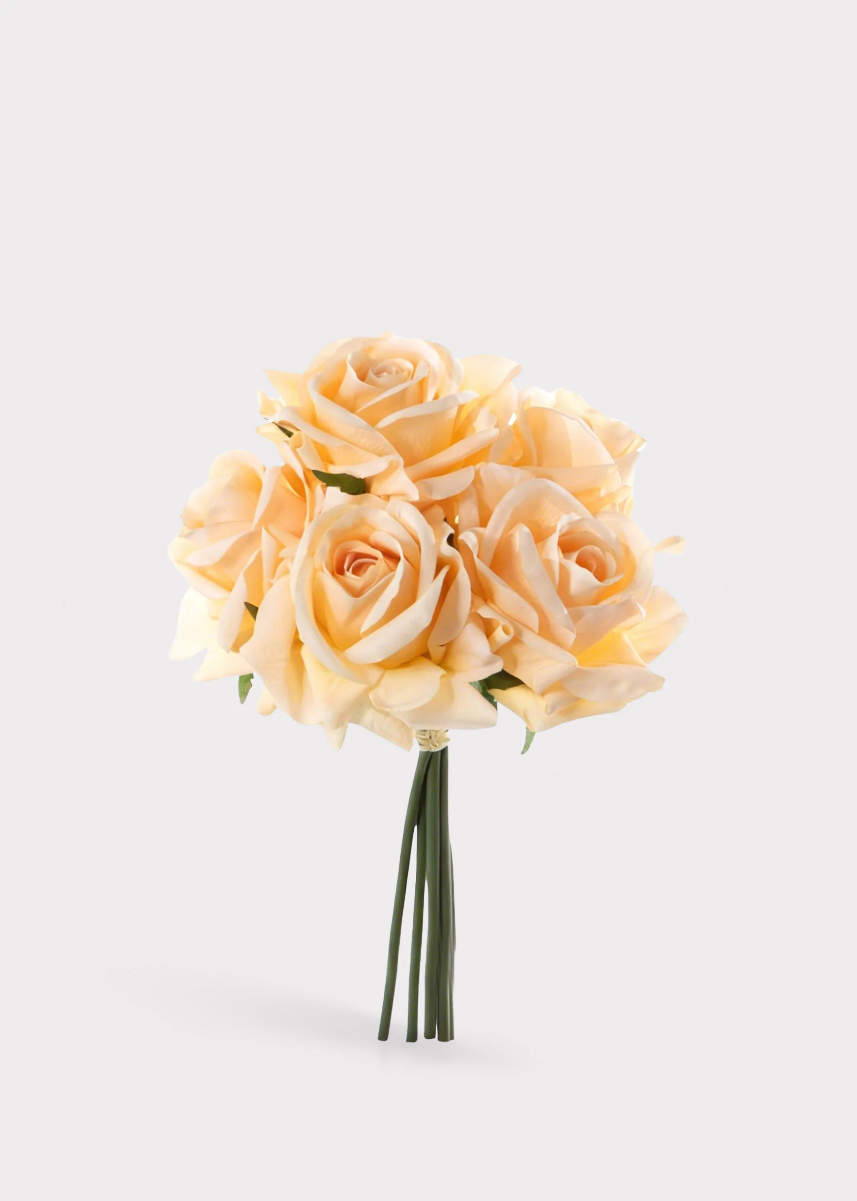 Real Touch Rose Flower Bundle in Soft Apricot - 11.75"