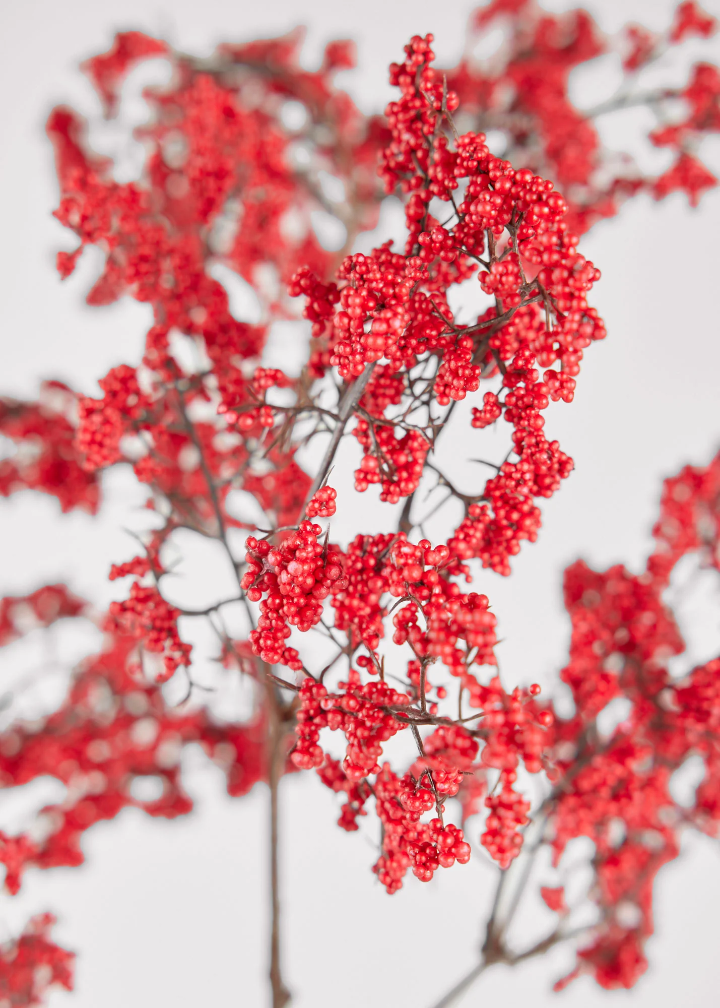 Red Artificial Berry Branch - 40" - Image 2