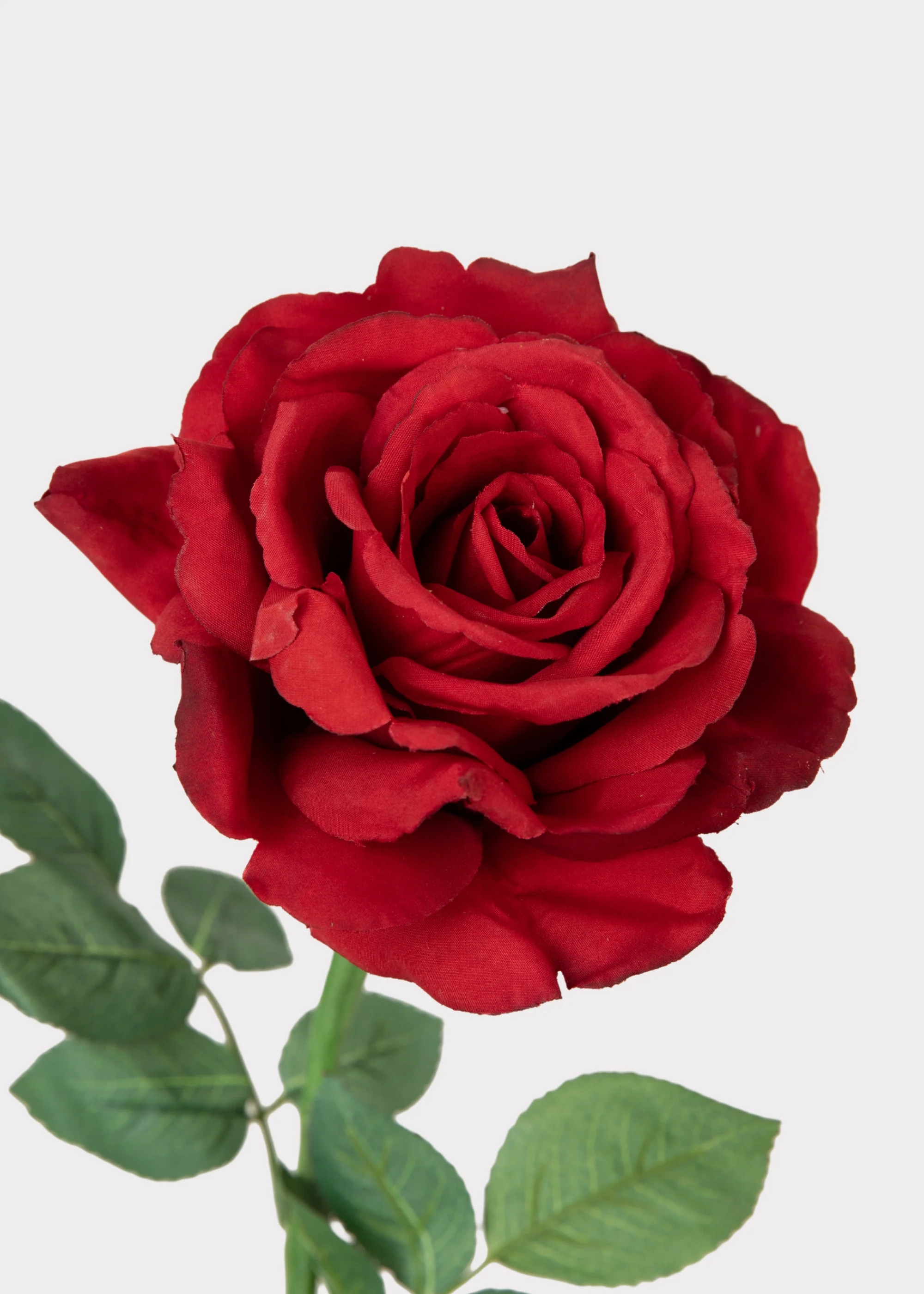 Red Diana Rose Faux Flower - 26" - Image 3