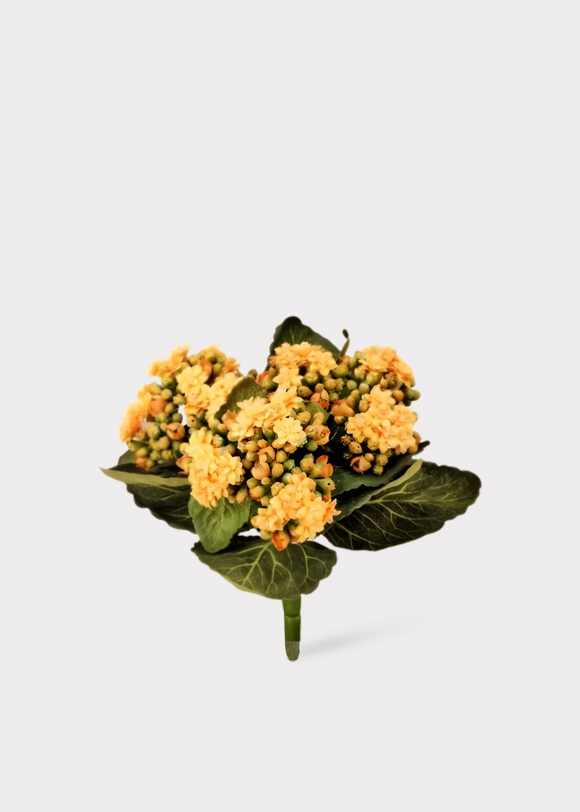 Small Fake Kalanchoe Blooming Plant in Yellow - 9"