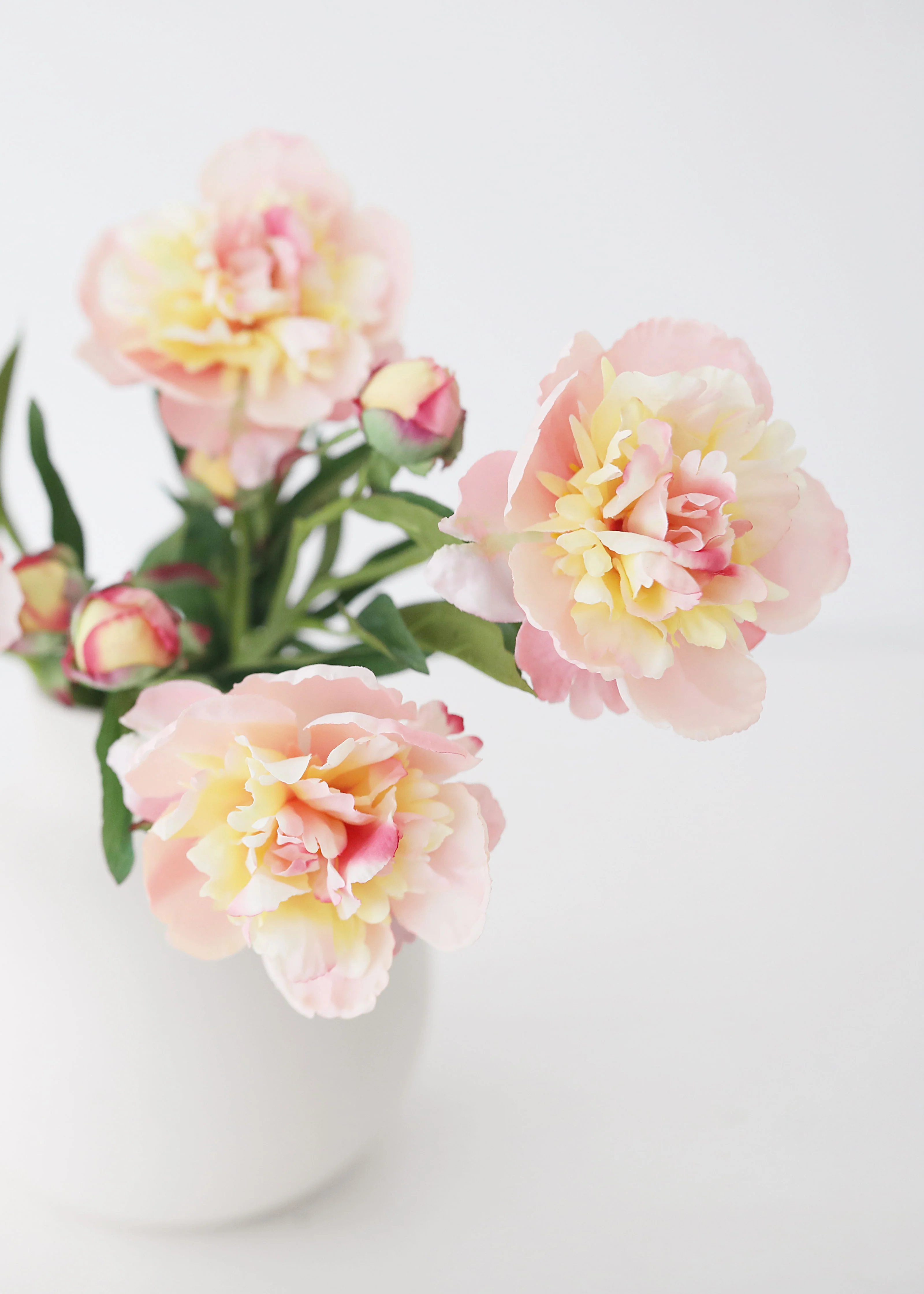 Blushing Nectar Faux Peony Flower - 22" - Image 4