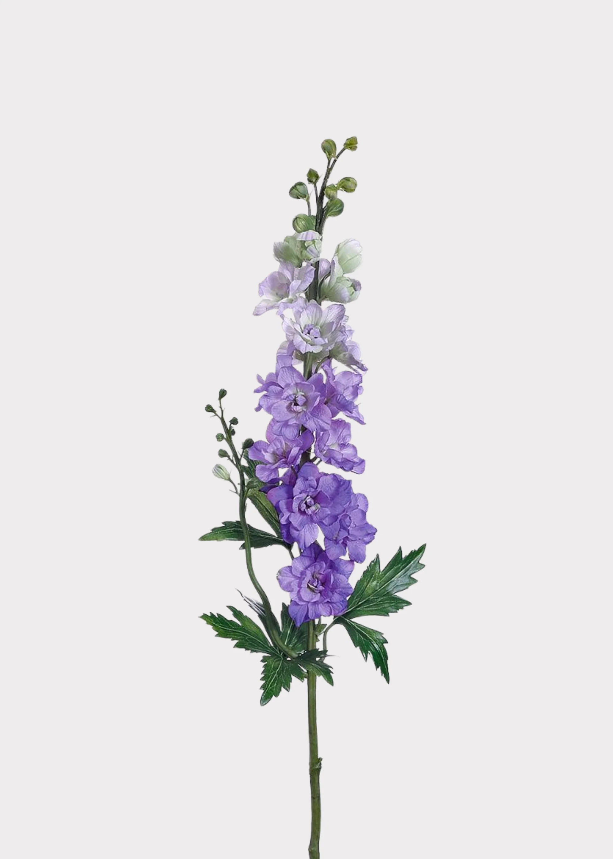 Tall Fake Delphinium Wildflower Stem in Lilac Purple - 35"